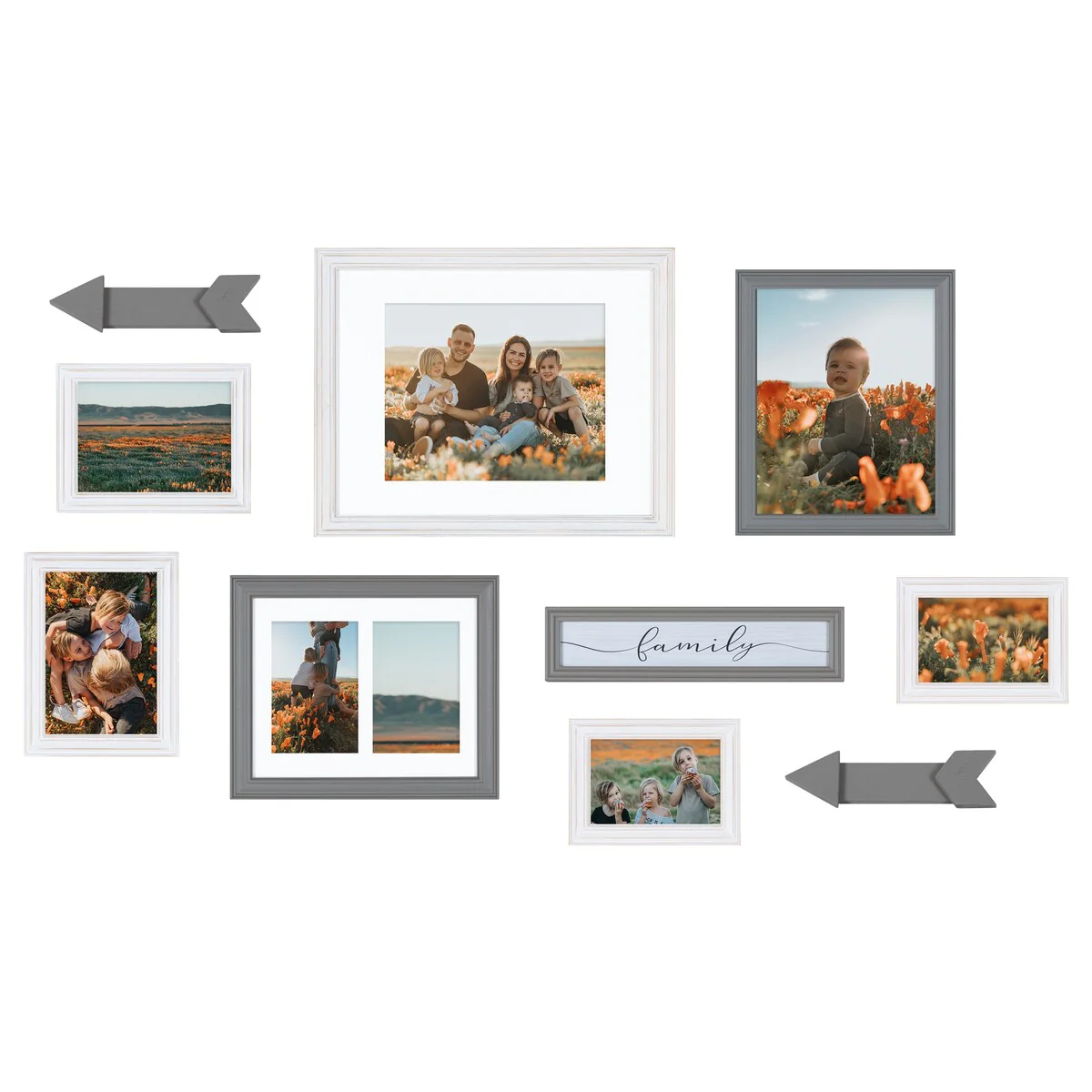 Kate and Laurel Bordeaux Expression Gallery Wall Kit