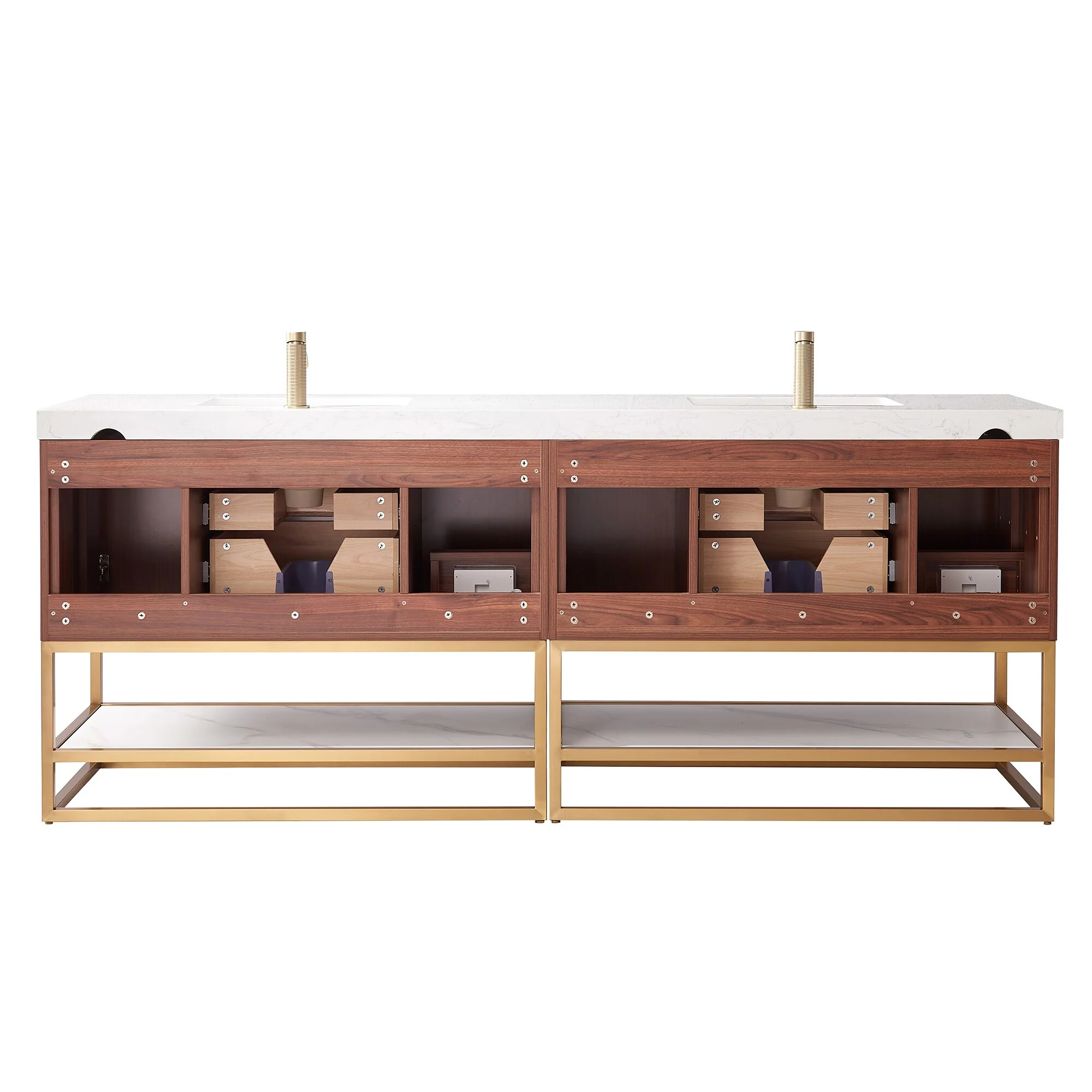 Mahon Double Bath Vanity with Composite Stone Top without Mirror