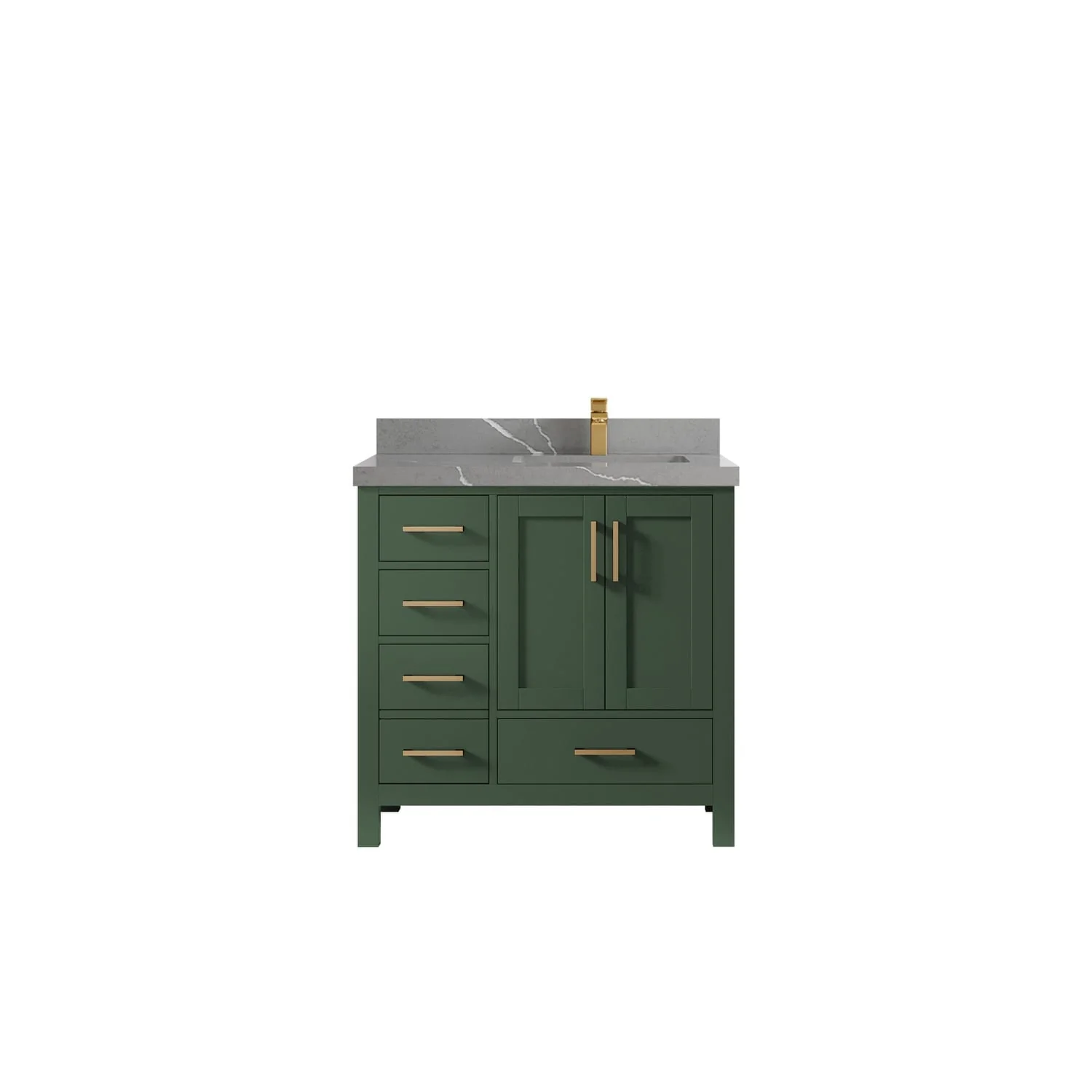 Willow Collections 36 in. W x 22 in. D Malibu Right Offset Sink Bathroom Vanity with Countertop