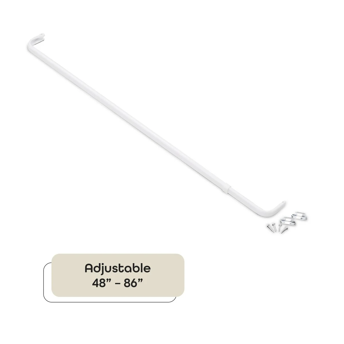 ACHIM Fantasia Single Curtain Rod 2.5