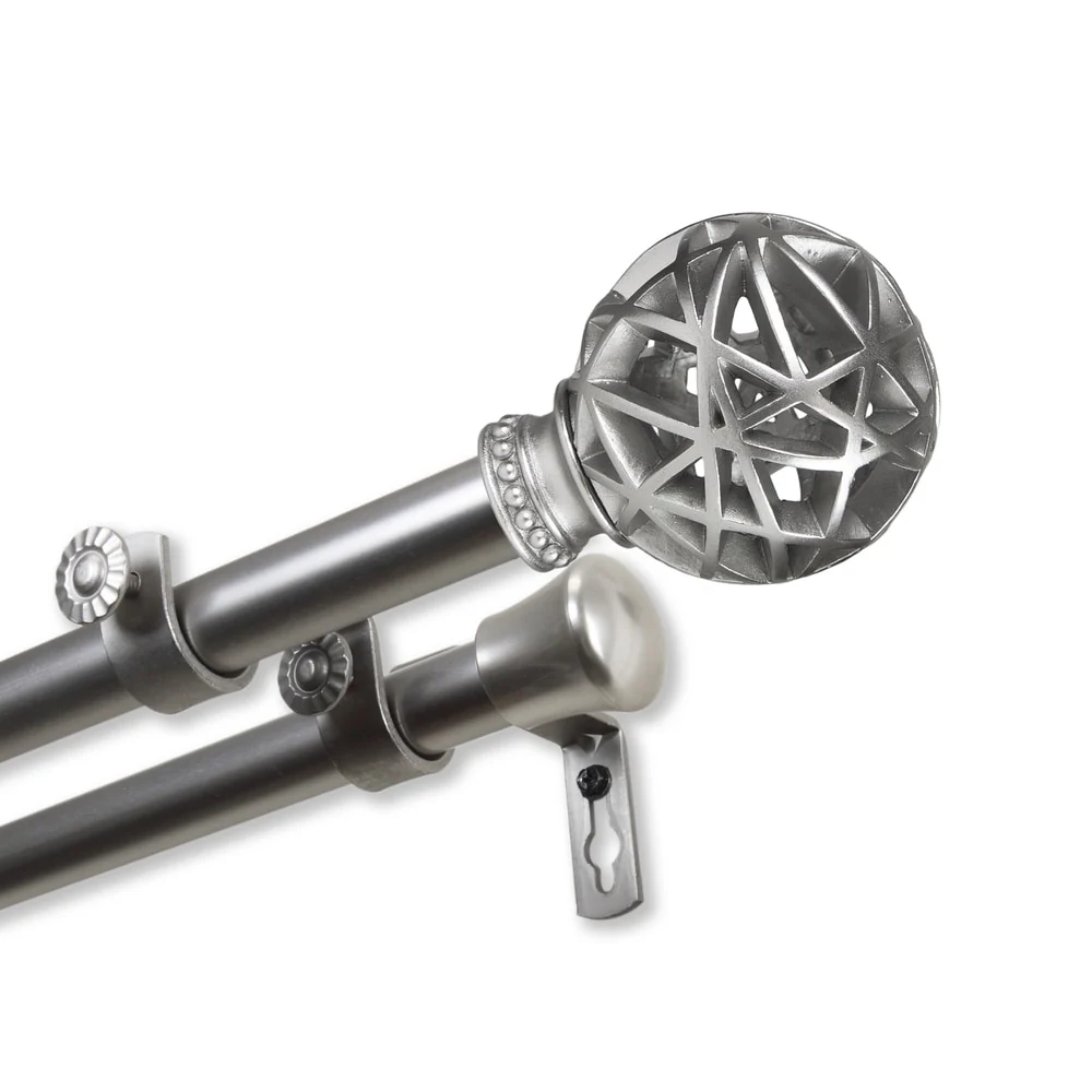 InStyleDesign Emerson Adjustable Double Curtain Rod 13/16 inch dia.