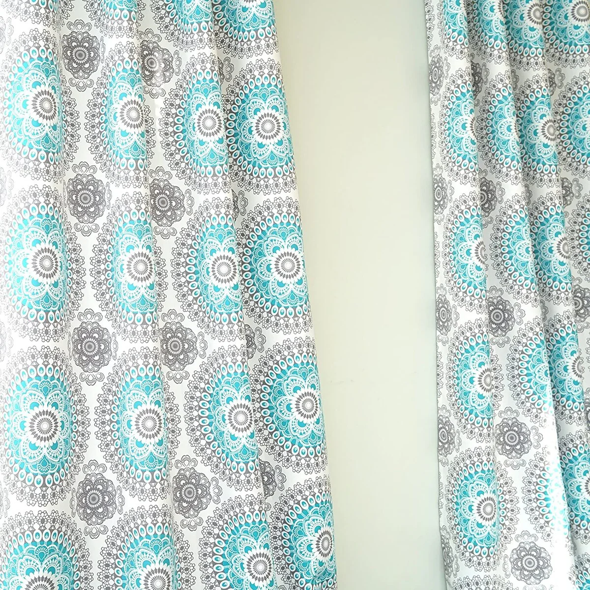 DriftAway Bella Medallion Printed Room Darkening Grommet Window Curtain Panel Pair