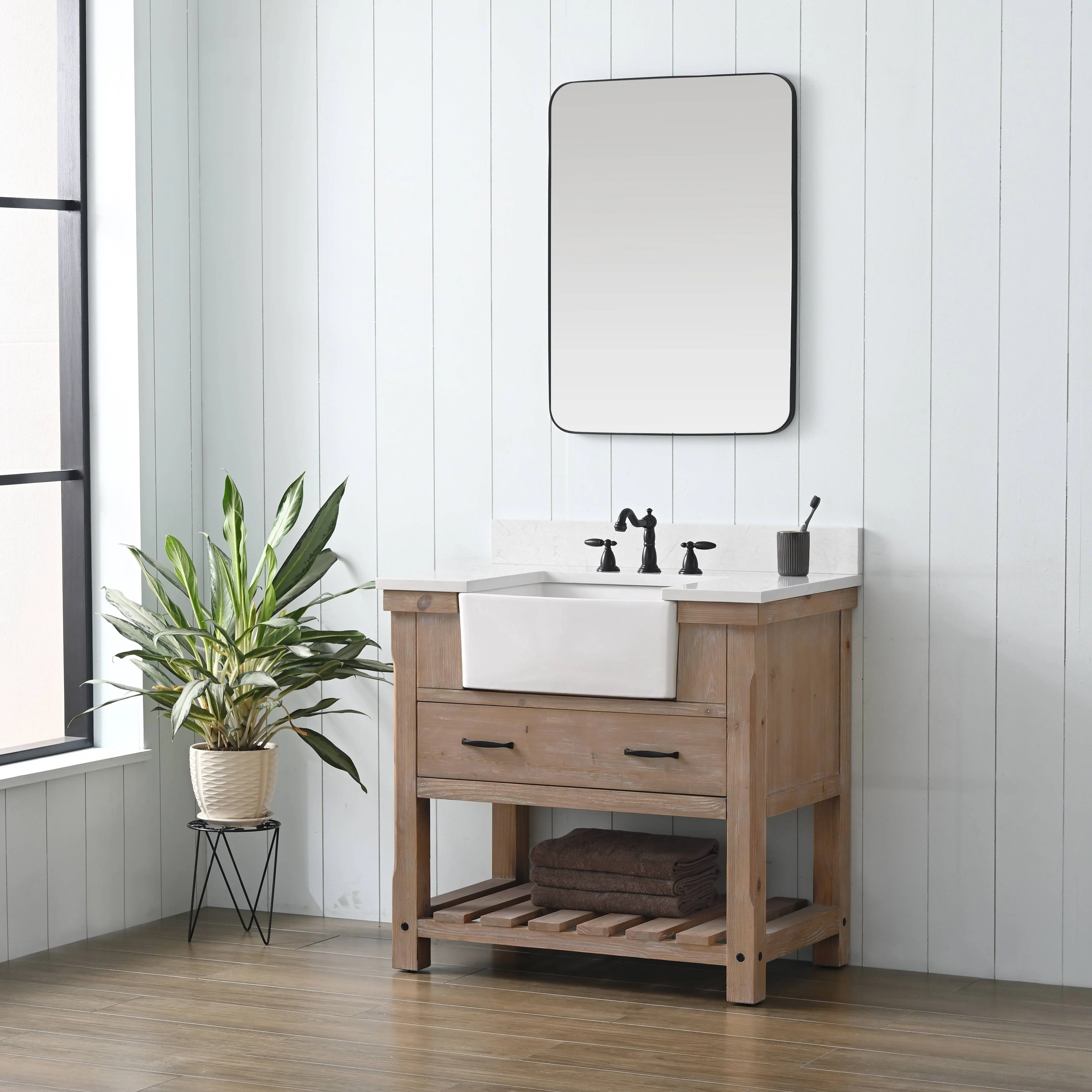 Sudio Design Bathroom Vanity Wesley Weathered Collection.