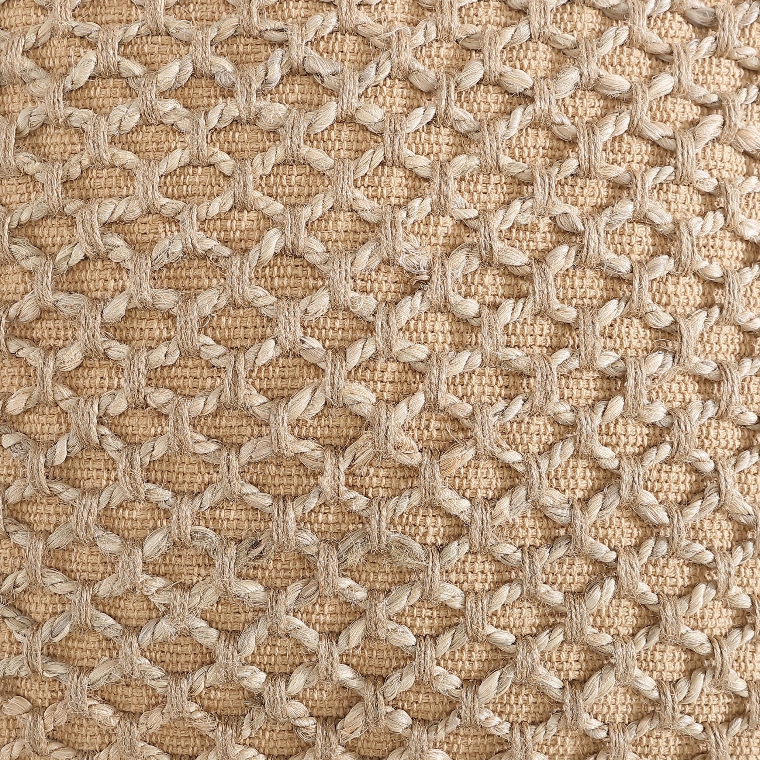 Boho Living Jada Braided Cotton/Jute Throw Pillow Covers