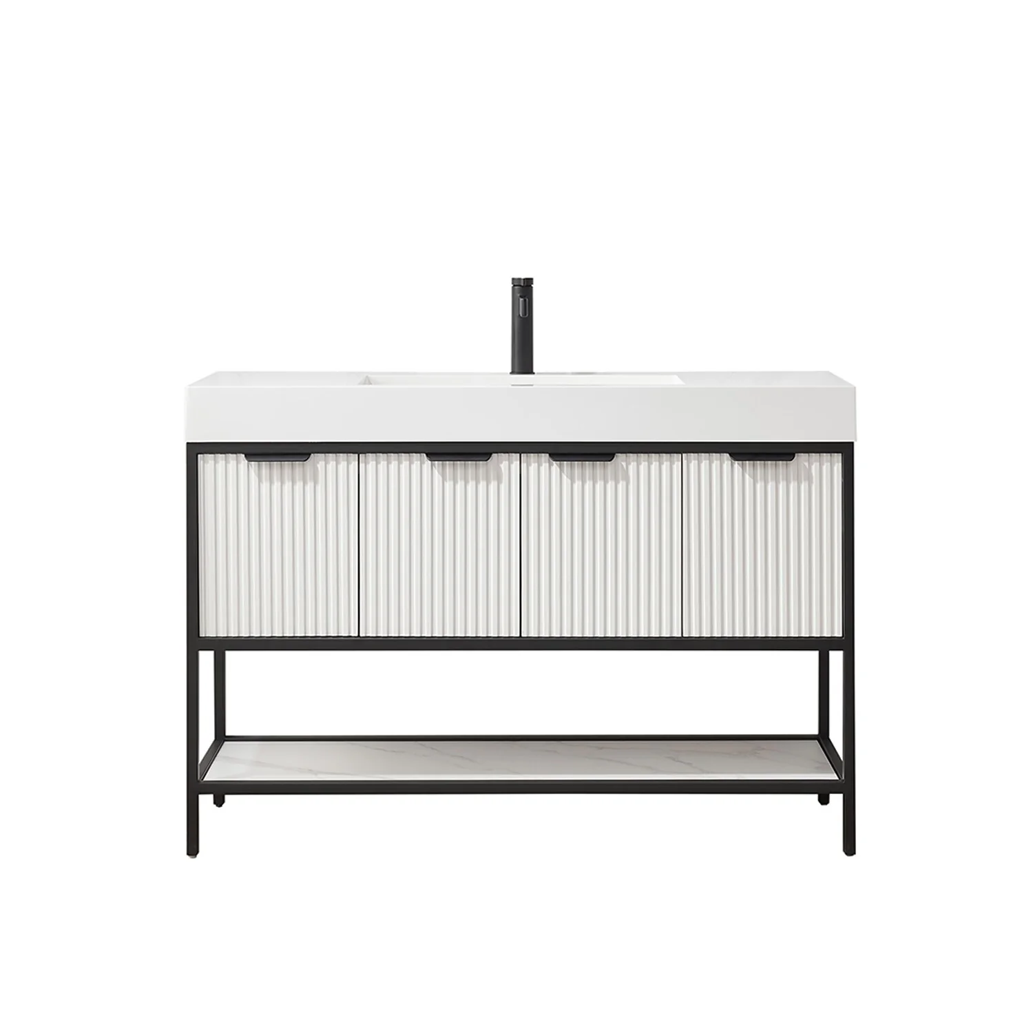 Marcilla 48 in. Single Sink Bath Vanity with Stone Sink Top