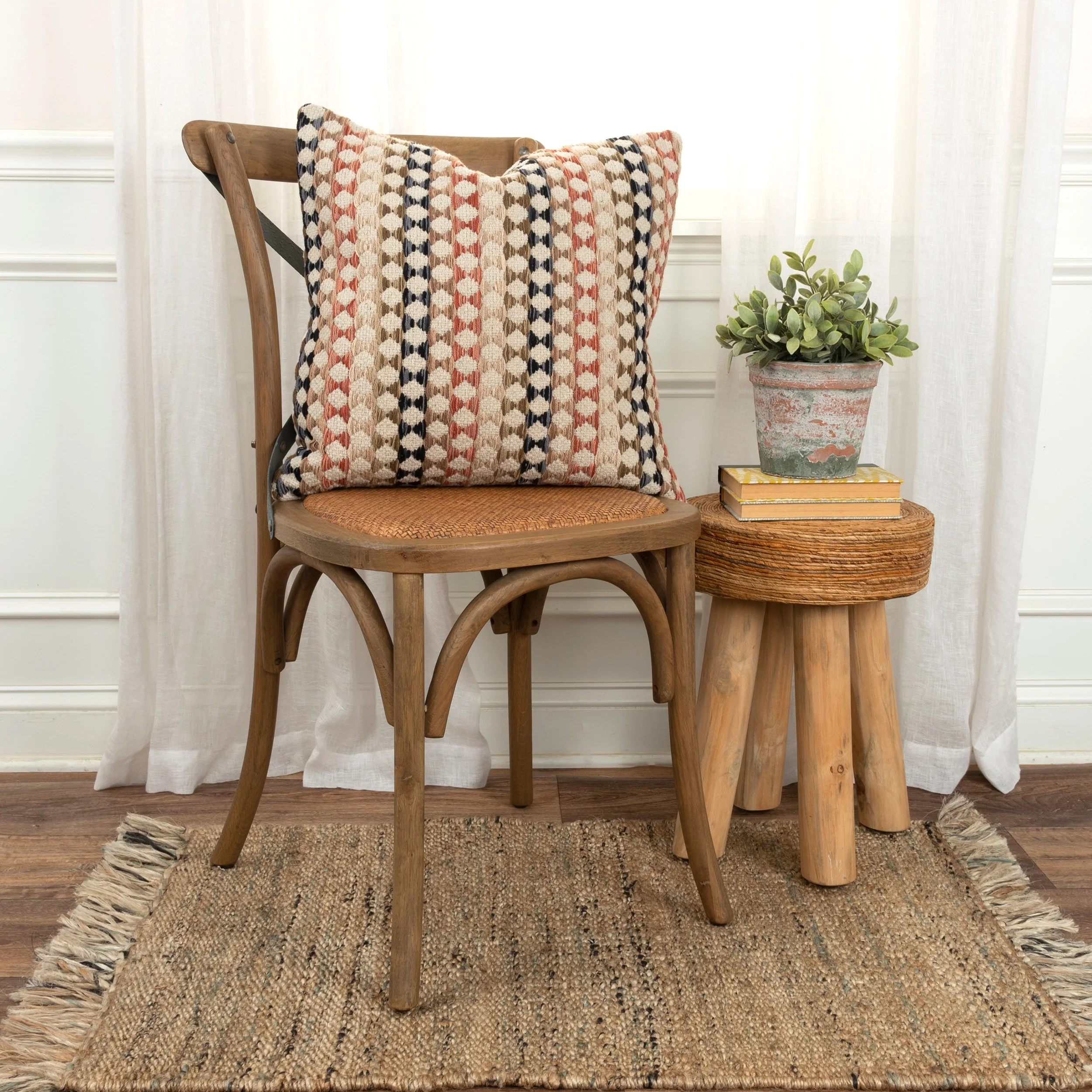 Rizzy Home Woven Boho Throw Pillow