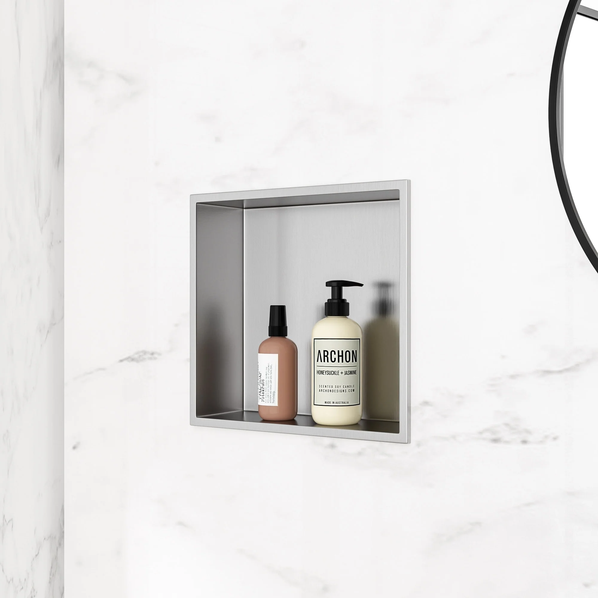Kichae Bathroom 15-Inch Stainless Steel Recessed Shower Niche