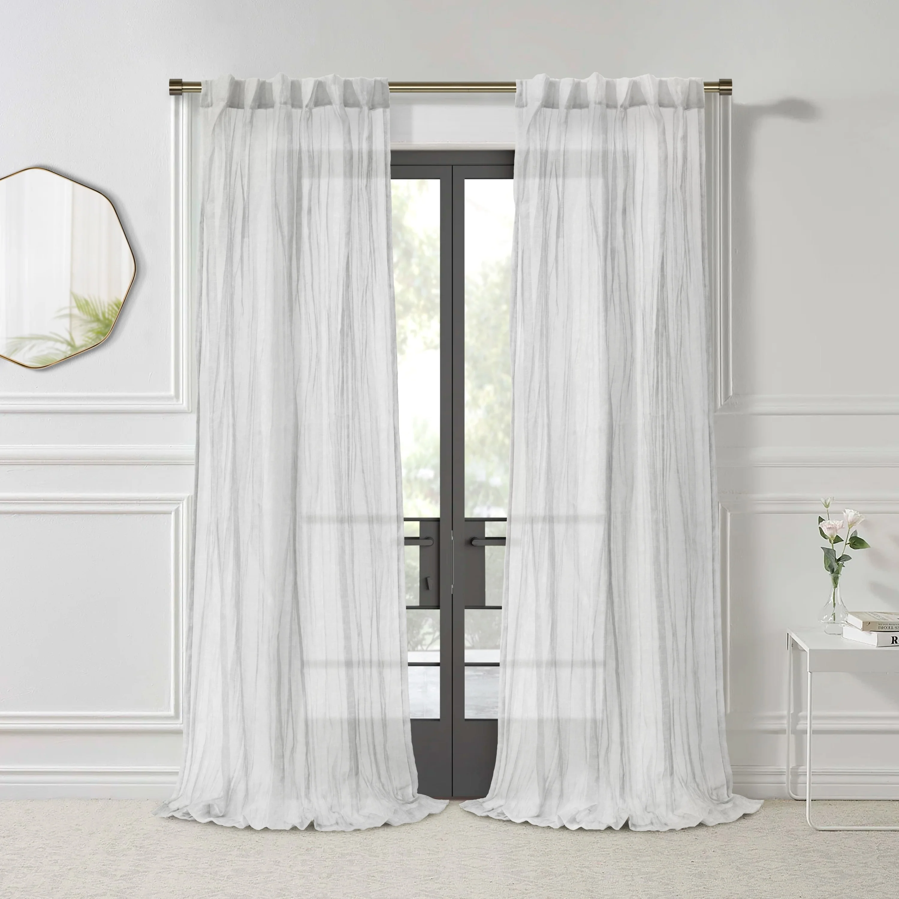 Paloma Sheer Dual Header Curtain Panel