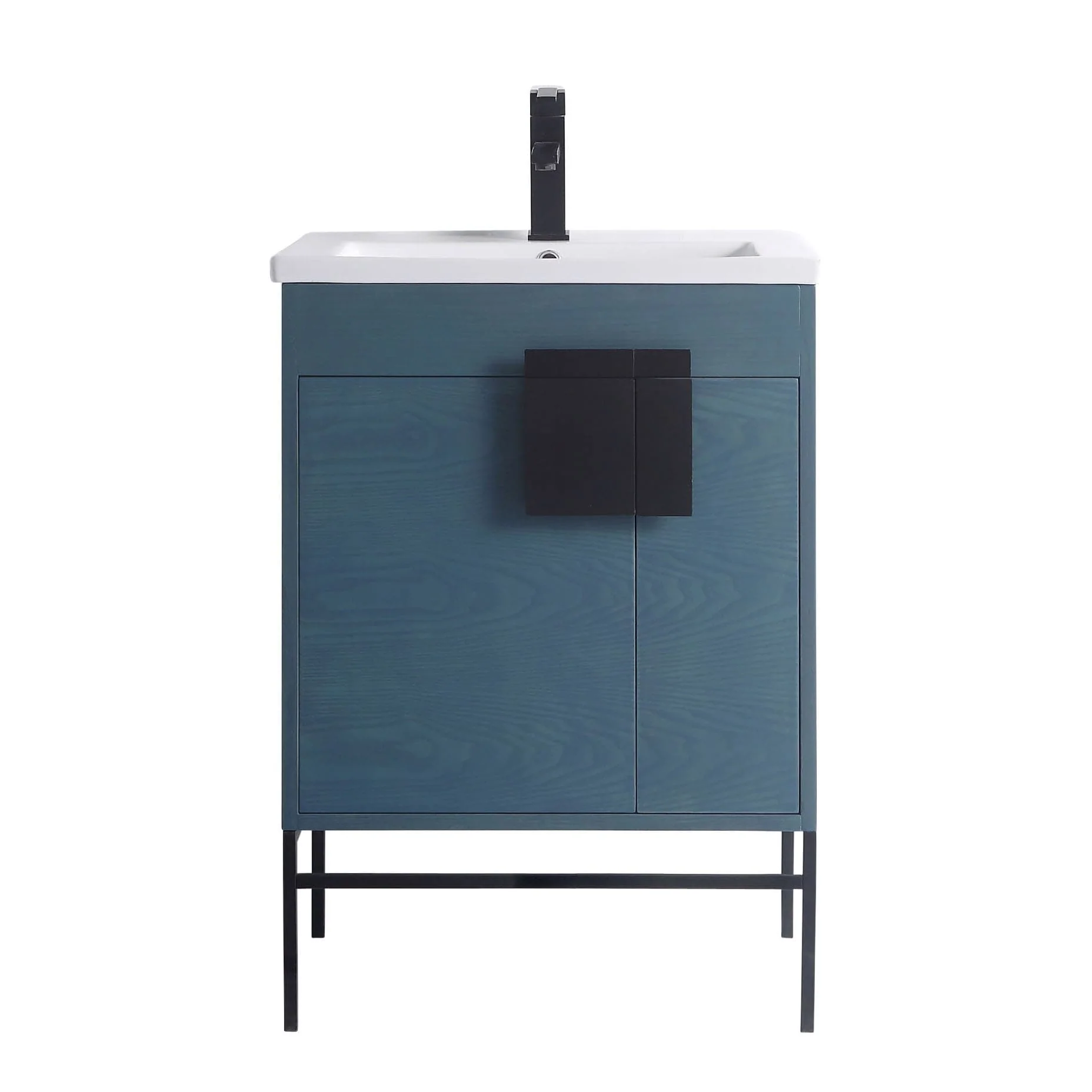 24-inch Modern Bathroom Vanity Set w/ Vitreous China Sink Top