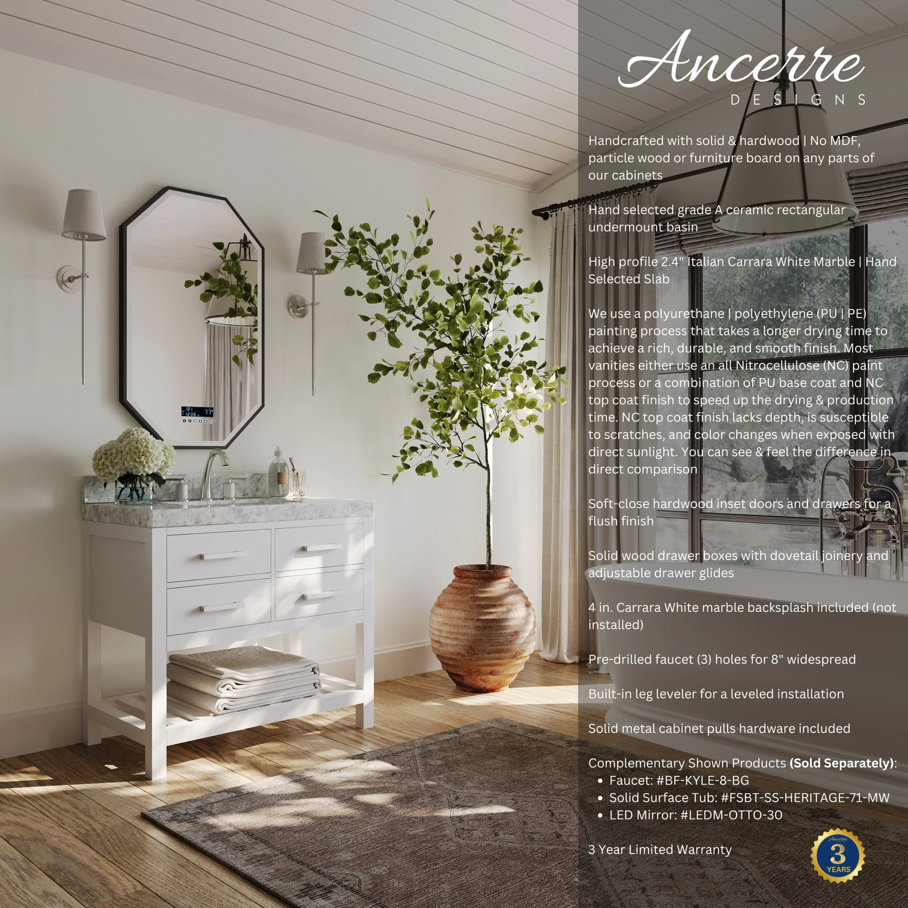 Ancerre Designs Elizabeth Bathroom Vanity Set