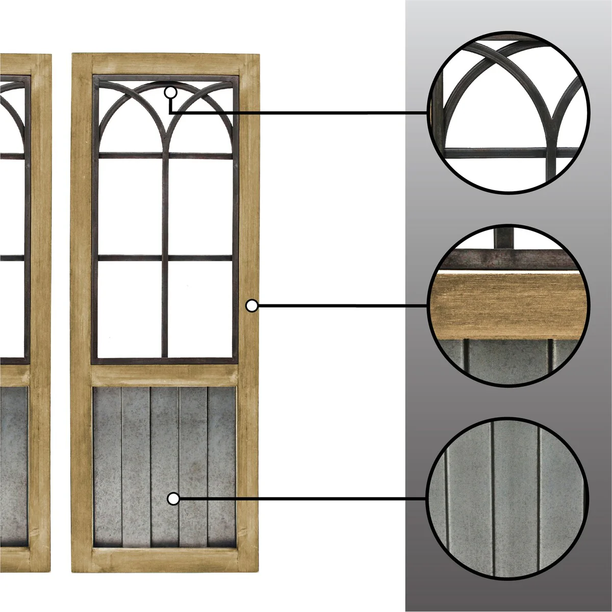 FirsTime & Co. Willow Farmhouse Window Wall Plaque Set