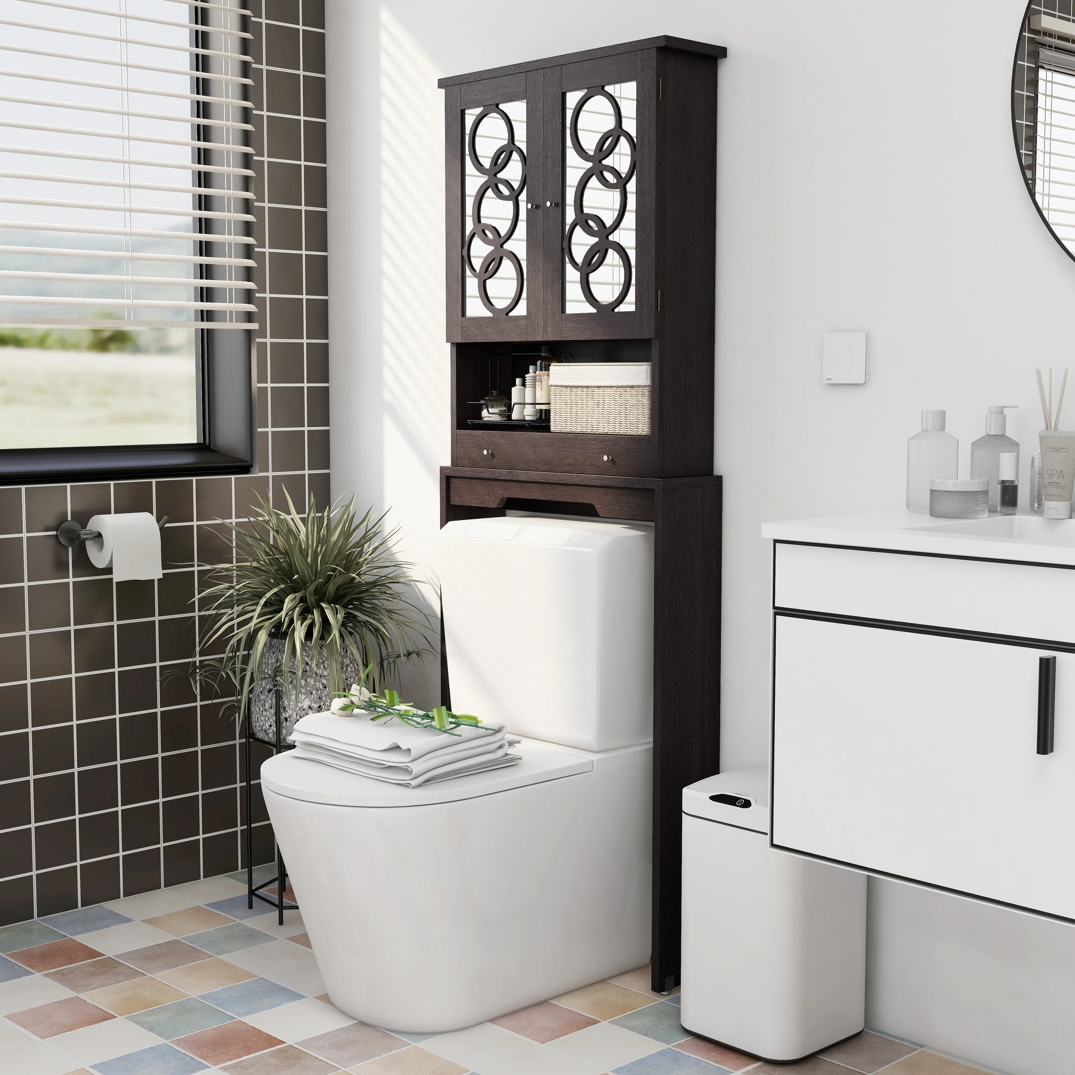 Nen Contemporary 3-Shelf Space Saver Cabinet by Furniture of America