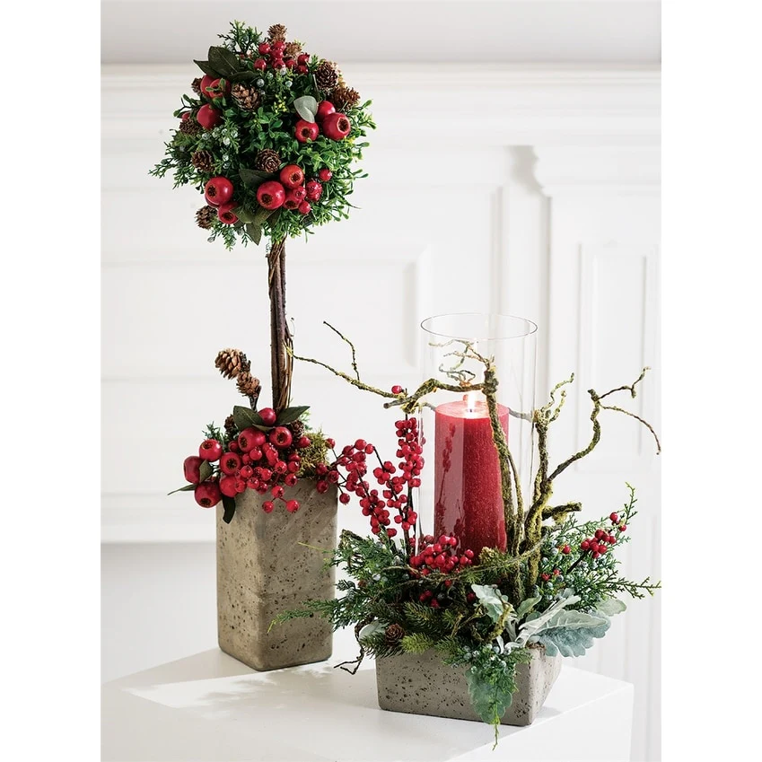 Sullivans Artificial Set of 3 Boxwood Topiary Tree 22