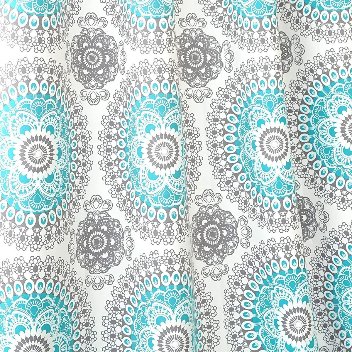 DriftAway Bella Medallion Printed Room Darkening Grommet Window Curtain Panel Pair