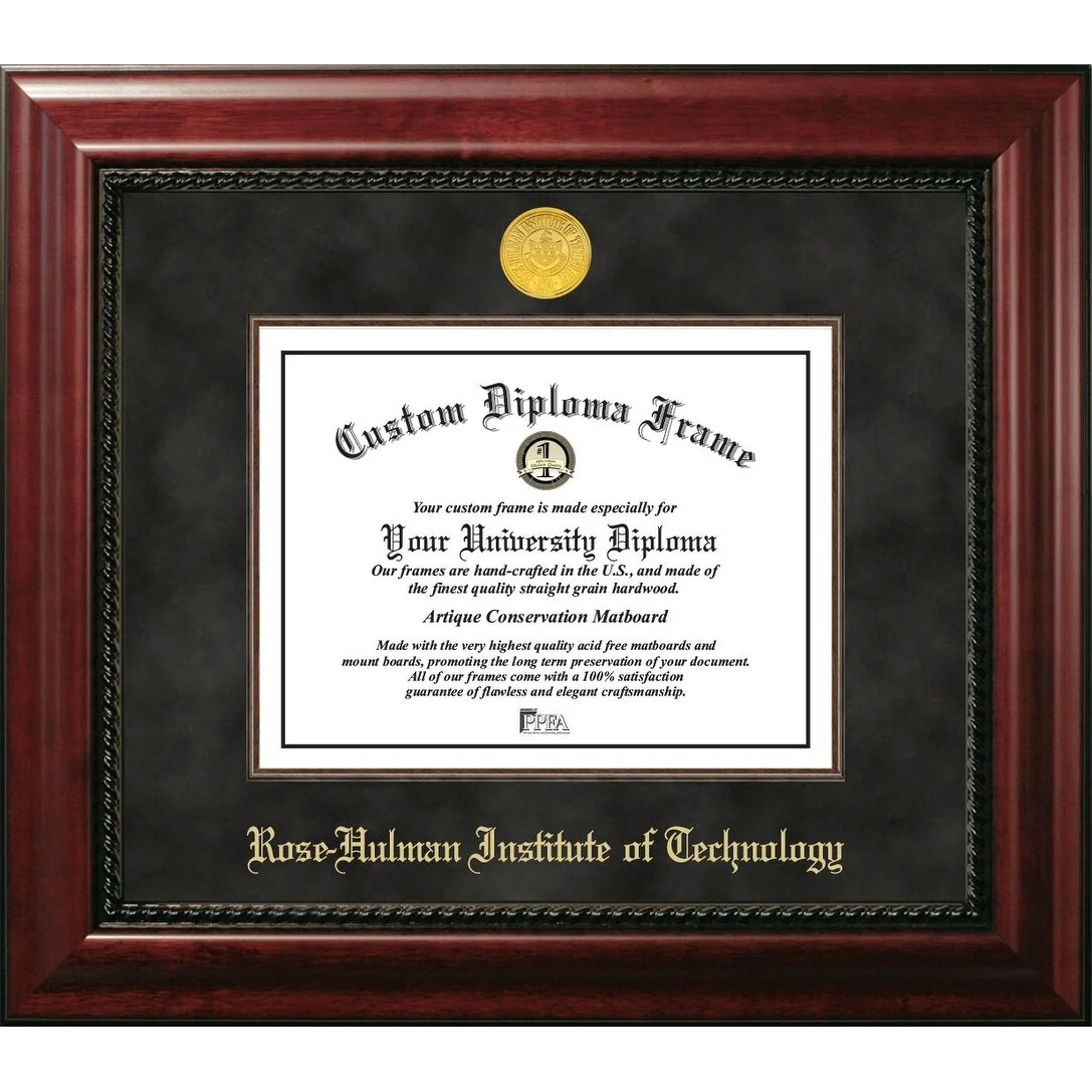 Rose Hulman Institute of Technology 11w x 8.5h Executive Diploma Frame