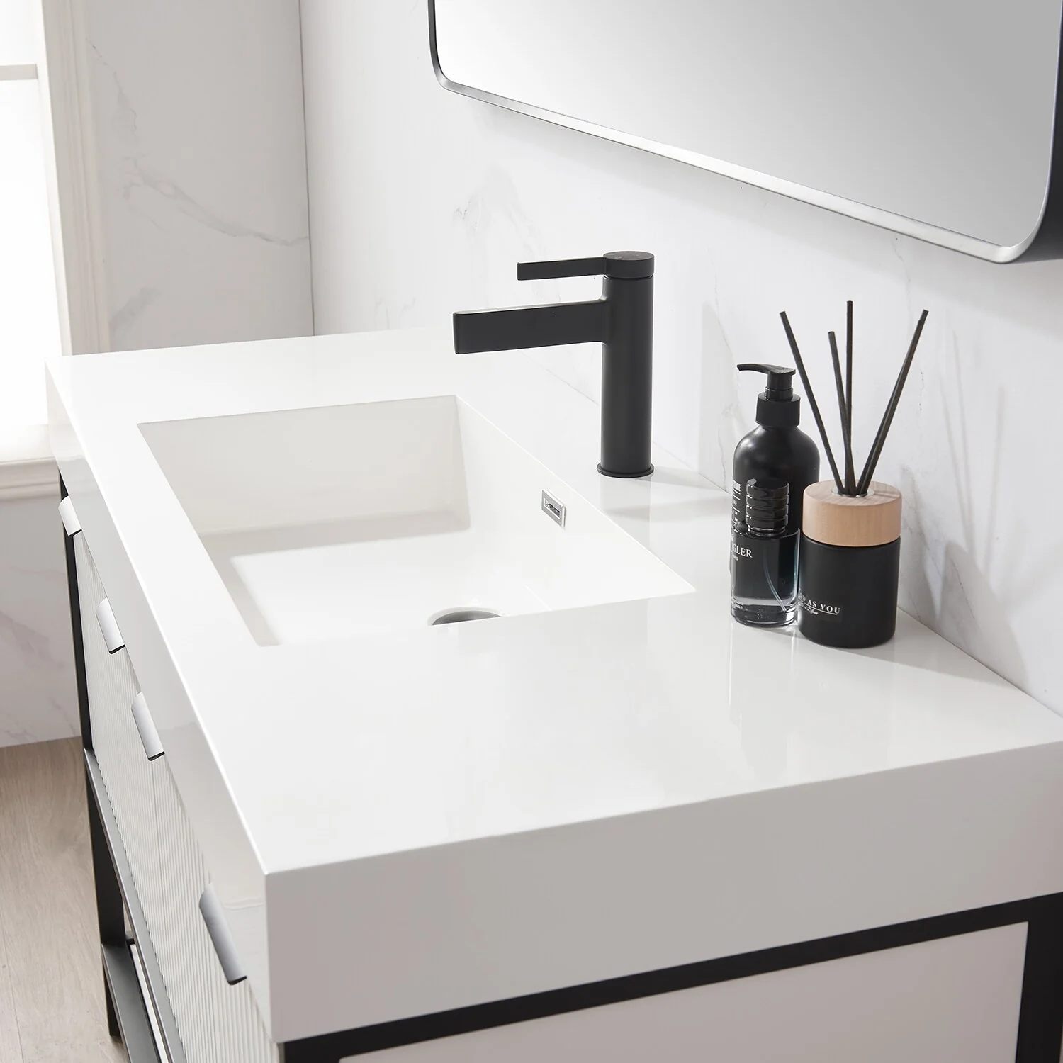 Marcilla 48 in. Single Sink Bath Vanity with Stone Sink Top