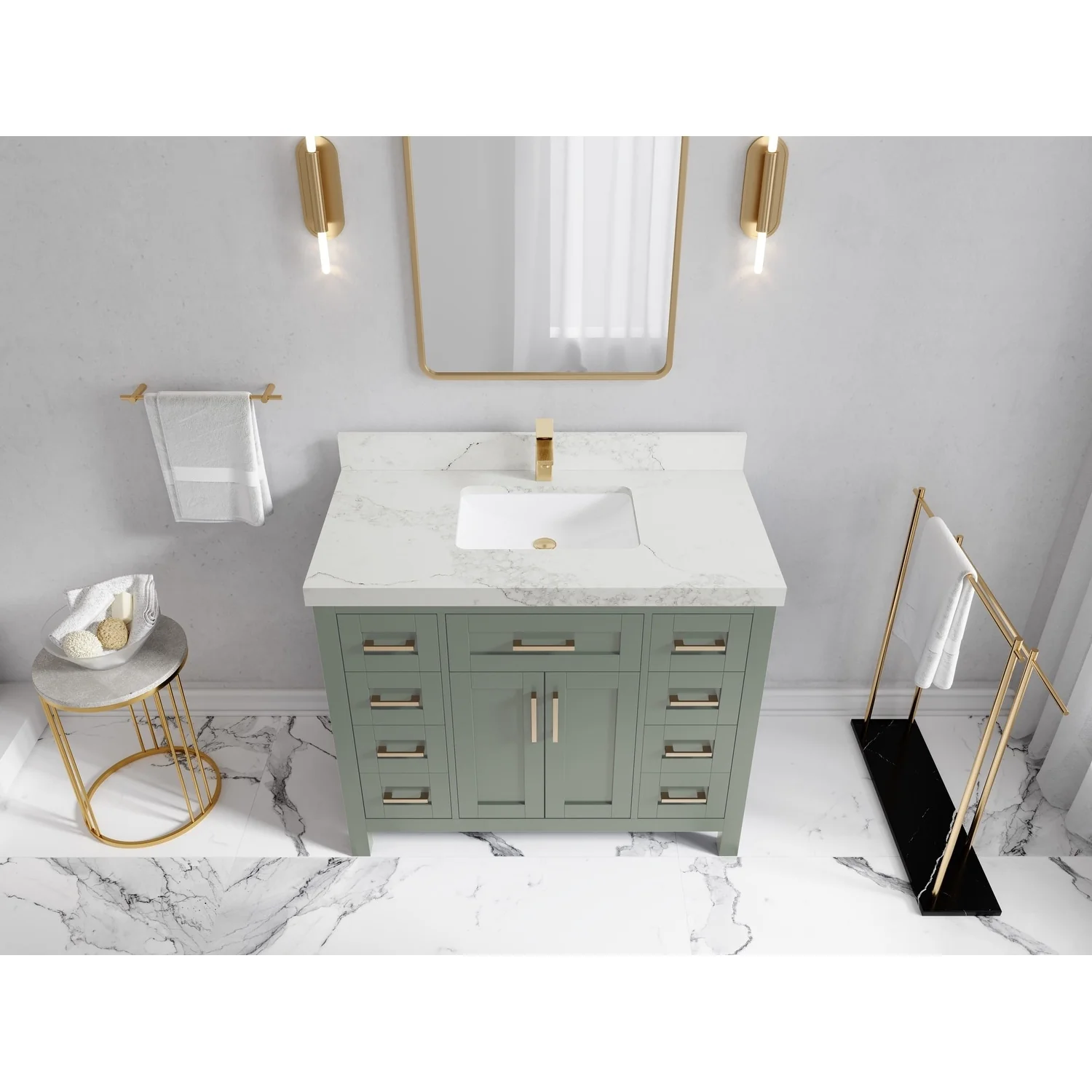 Willow Collections 42 in. W x 22 in. D Cambridge Single Sink Bathroom Vanity with Countertop