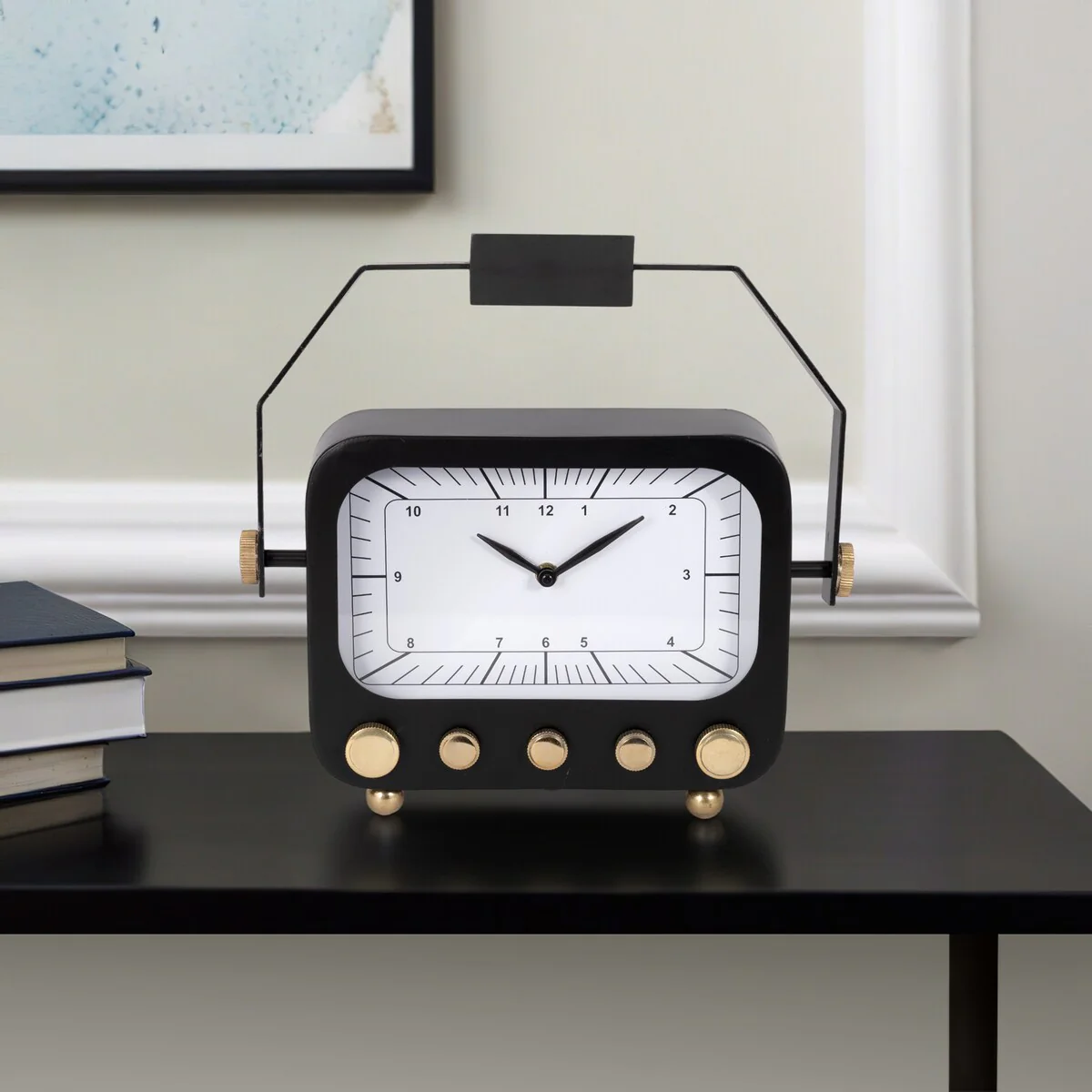 Sagebrook Home Elegant Metal & Glass Timepiece Tranquil Home Decor Clocks