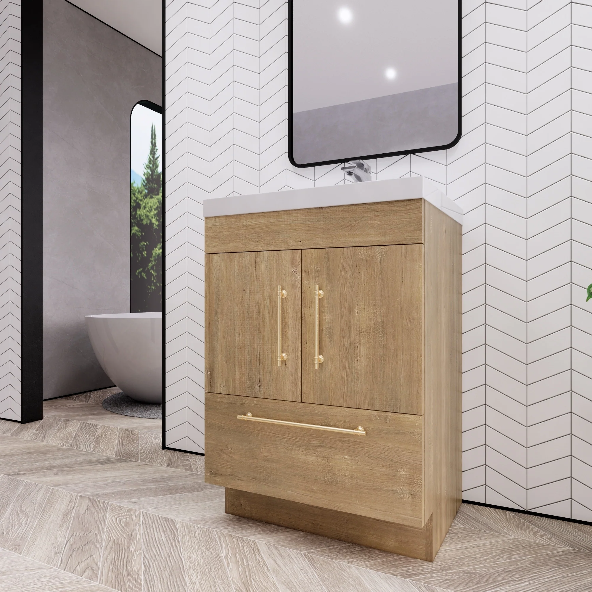 Eliza 24'' Freestanding Vanity with Single Sink