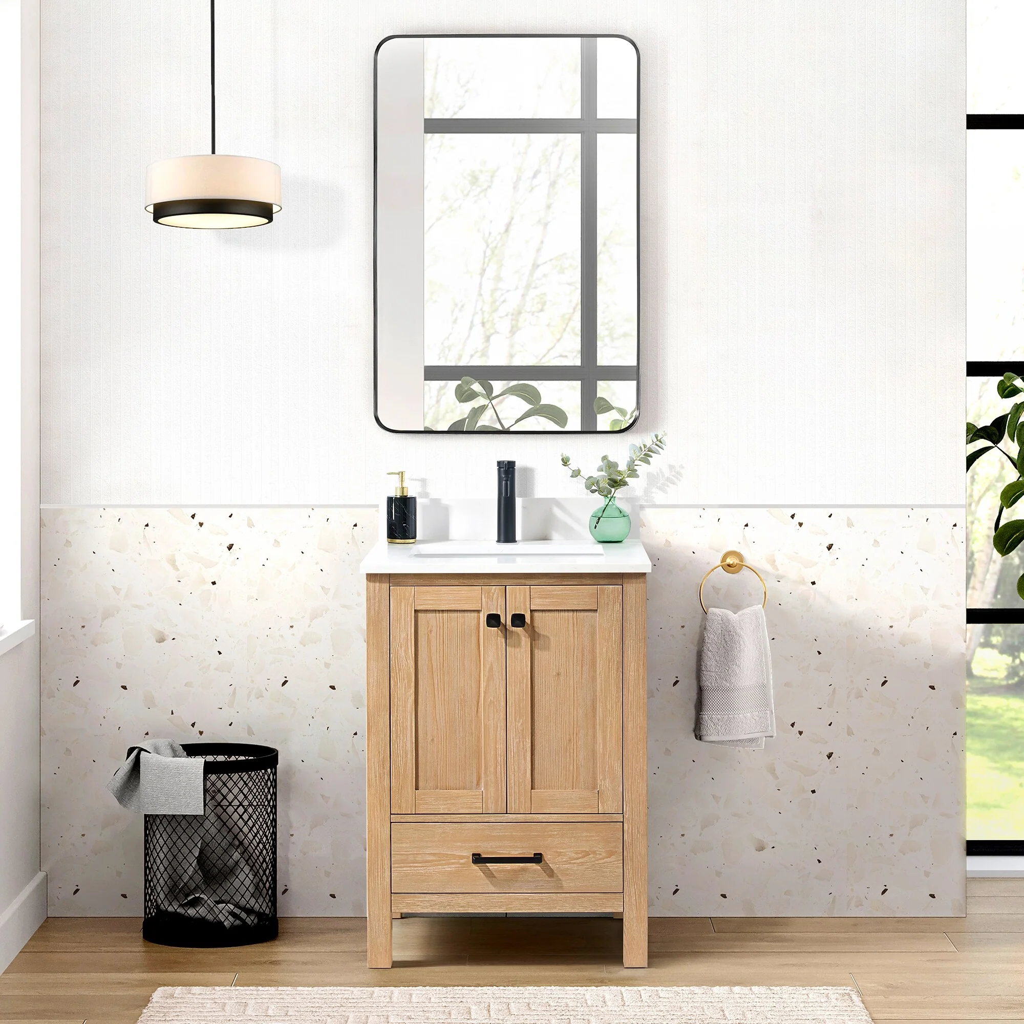 Shannon Bath Vanity with Composite Stone Countertop without Mirror