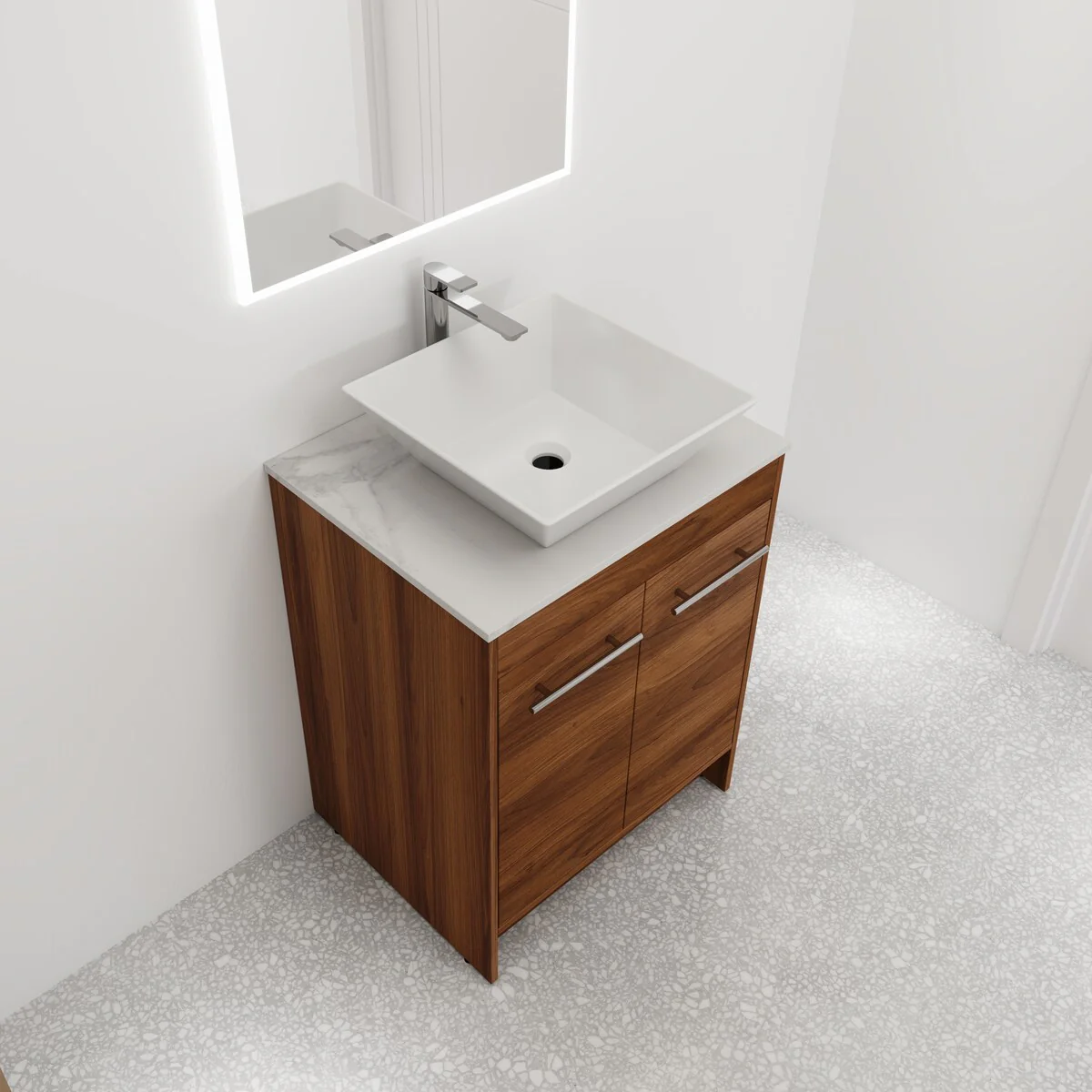Bathroom Vanity With Sink In 24/36/48/60 Inch, Freestanding Bathroom Vanity With Soft Close Door
