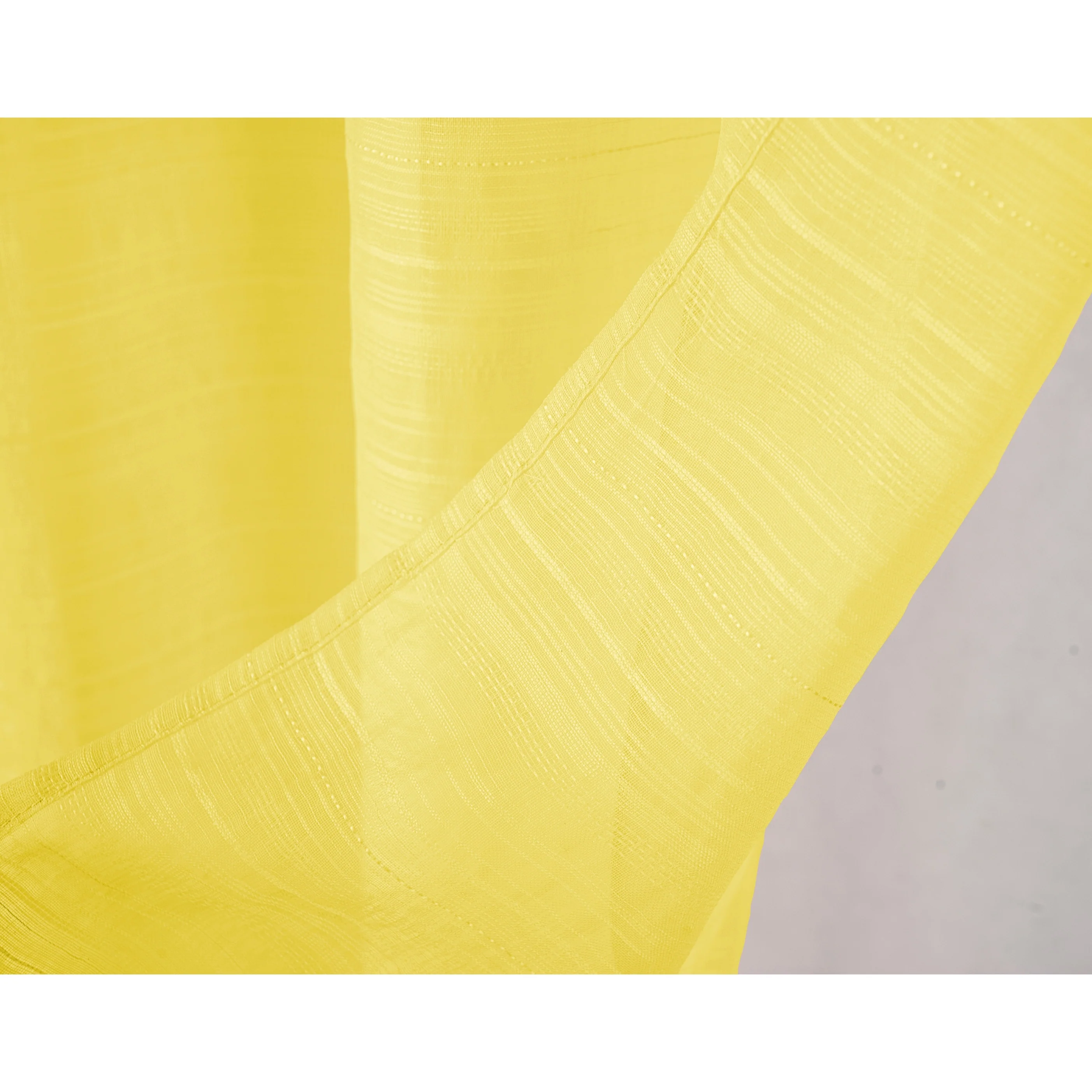Erica Striped Doily Single Grommet Curtain Panel - (1x) 54 x 90 in. - (1x) 54 x 90 in.