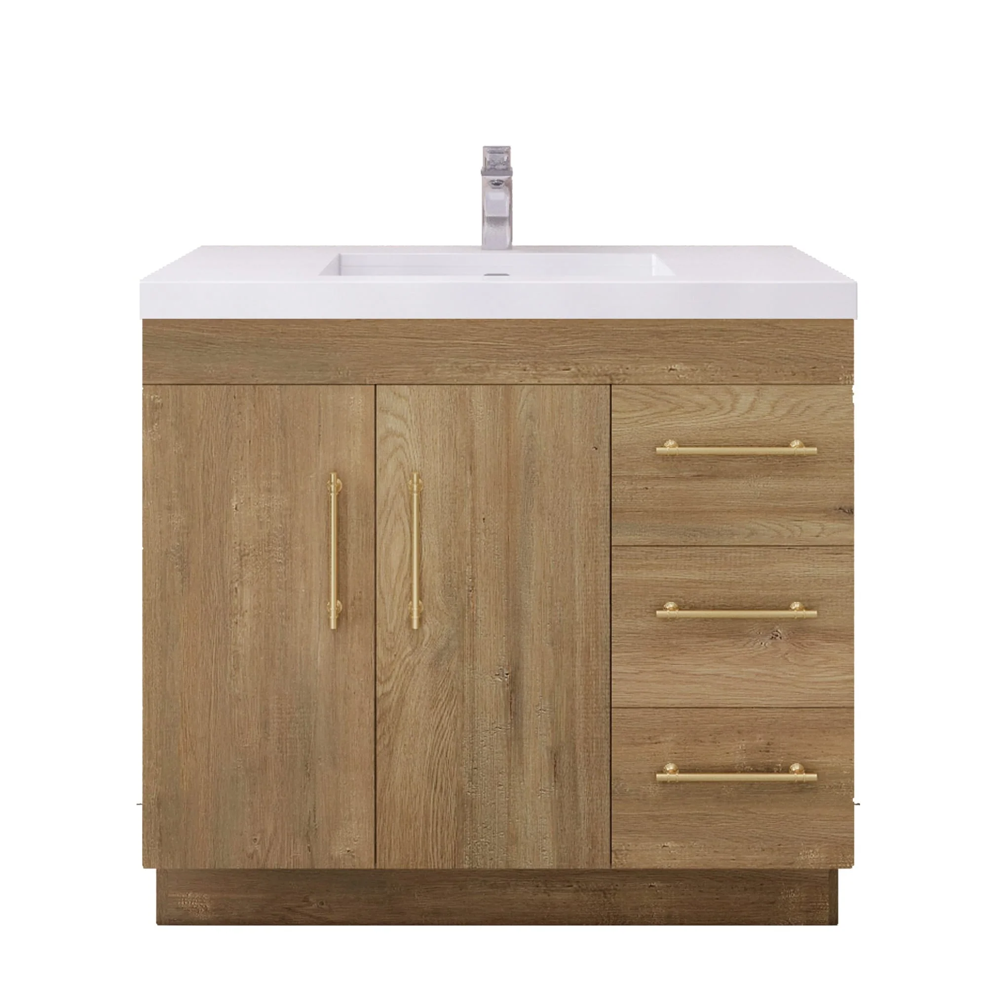 Eliza 36 Freestanding Vanity (Right Drawers) with Single Sink