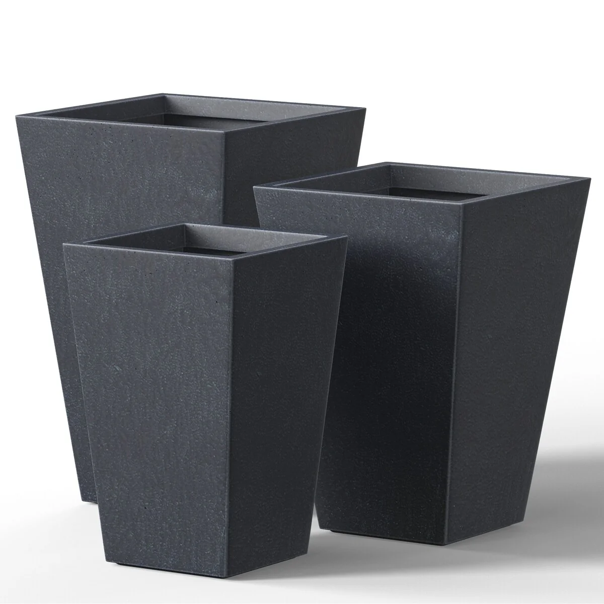 Tall Concrete Rectangle Plant Boxes / Large Indoor and Outdoor Flower Planters