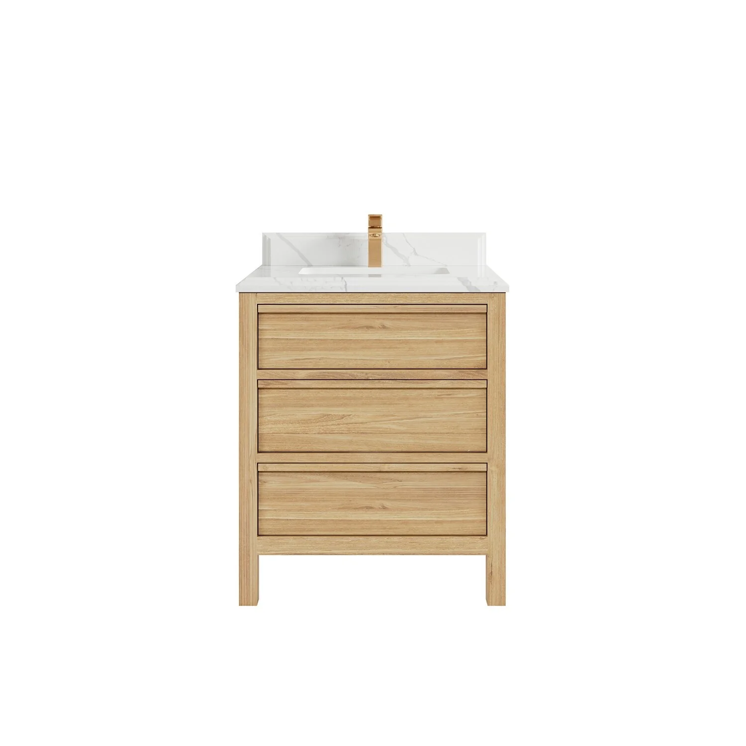 Willow Collections 30 in. W x 22 in. D Elizabeth Solid Teak Wodd Single Sink Bathroom Vanity with Countertop