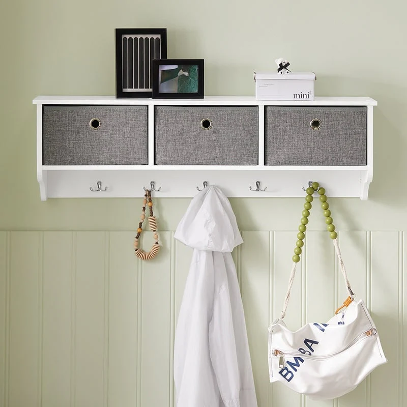 Haotian FRG282-W, Wall Coat Rack Wall Shelf Wall Storage Cabinet Unit