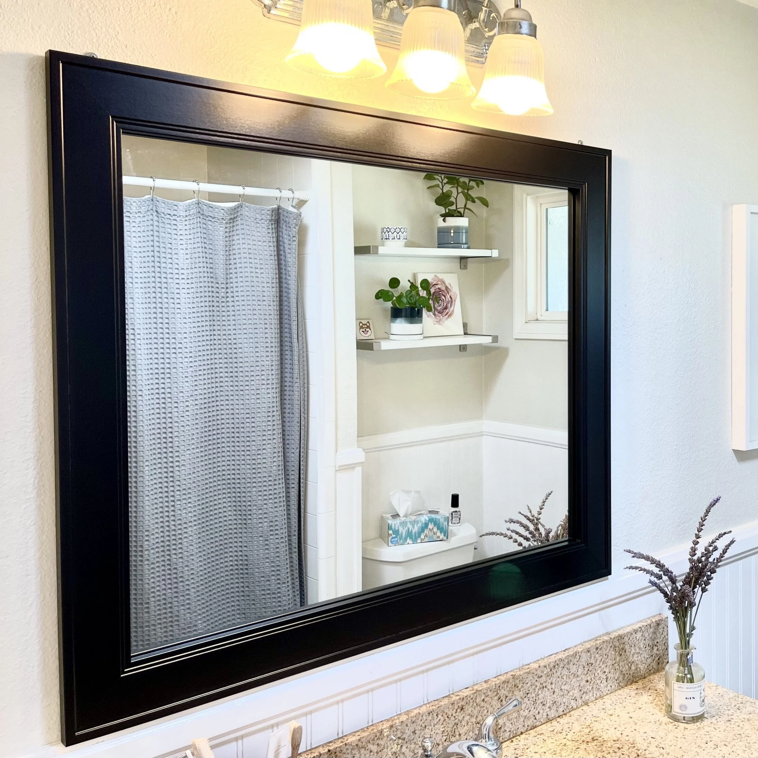 Porter Black Framed Wall Mirror
