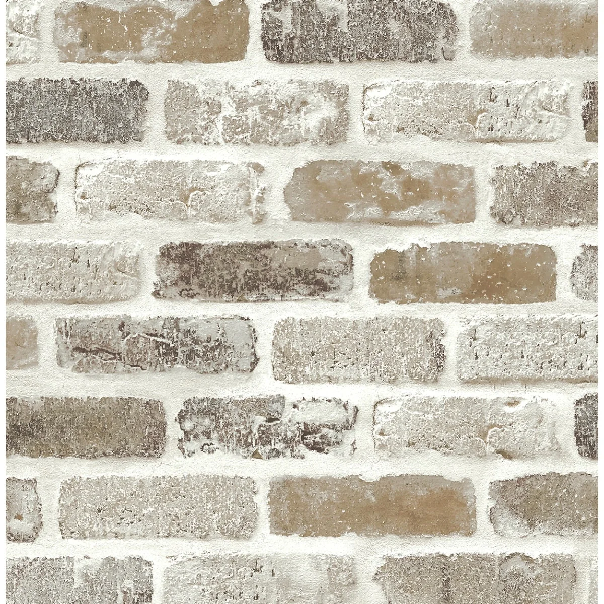 NextWall Washed Brick Peel and Stick Removable Wallpaper
