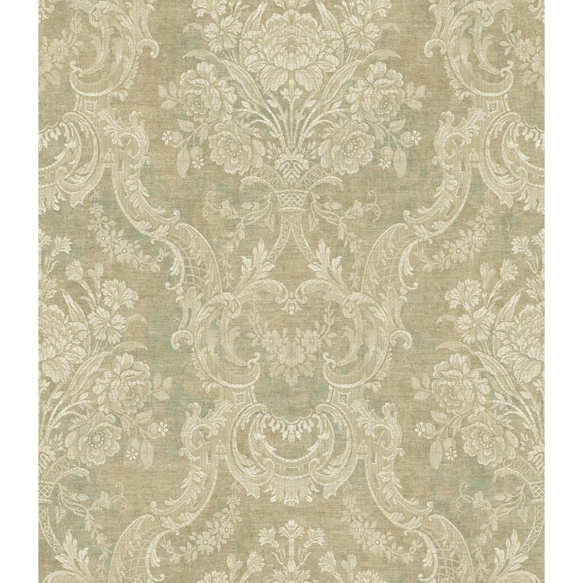Seabrook Designs Elena Damask Unpasted Wallpaper