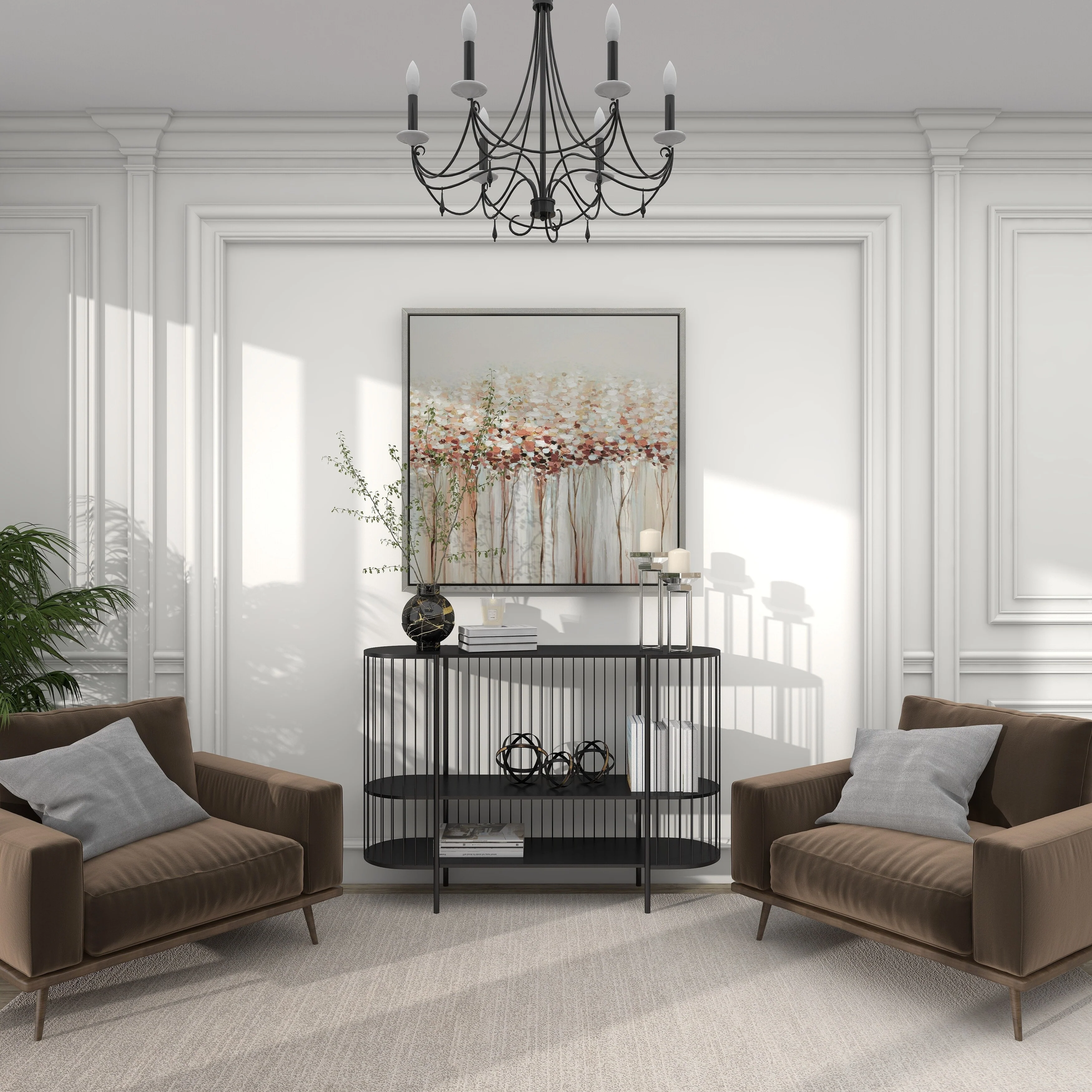 Stainless Steel Metal Geometric Decorative Candle Holder with Diamond Inspired Top - Set of 2 Silver - Roche River Decor