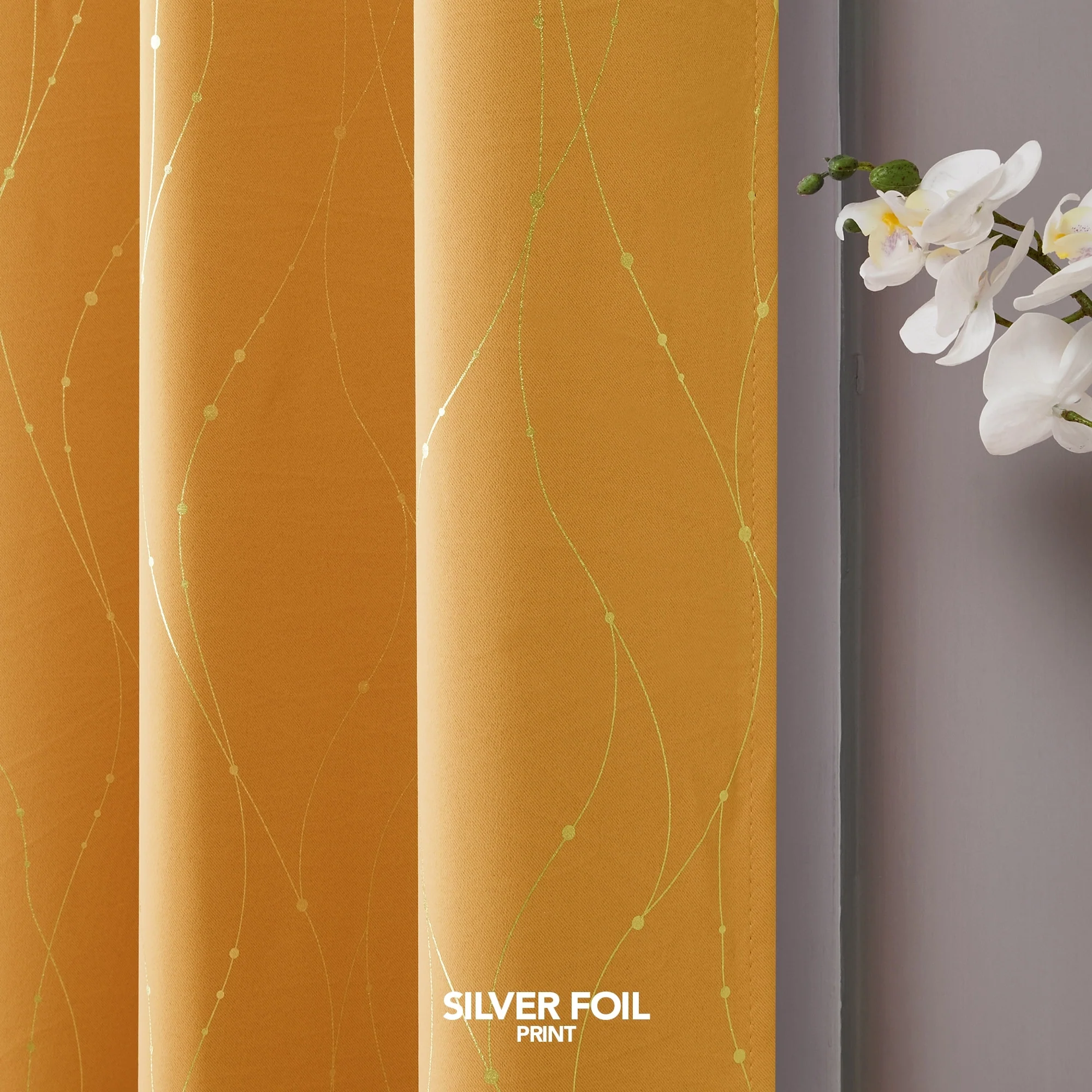 Deconovo Wave Line with Dots 52 Width Curtains Pair(2 Panel)