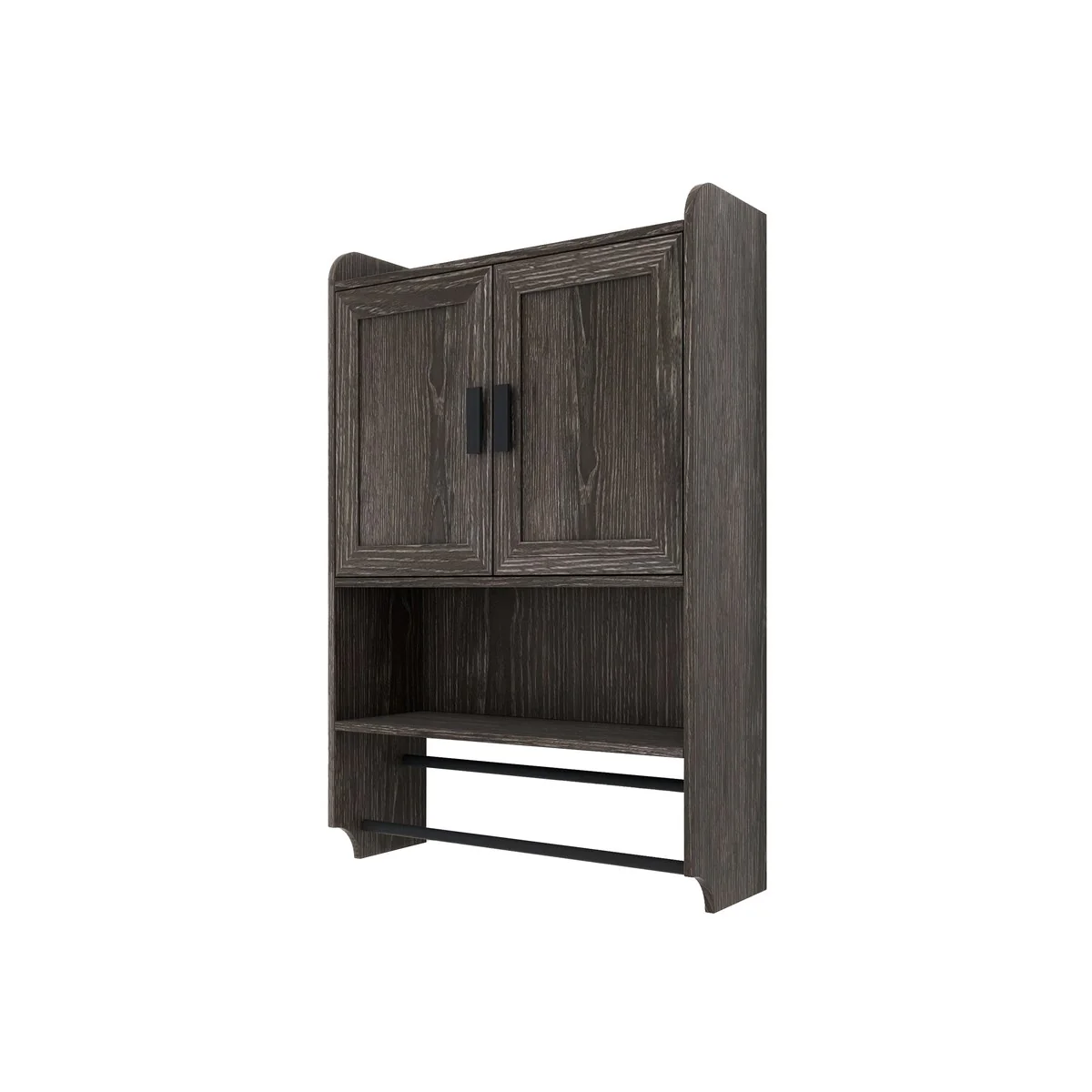 Bathroom Wall Cabinet with Doors,Adjustable Shelf,Towel Bar and Paper Holder,Over The Toilet Storage Cabinet,Medicine Cabinet