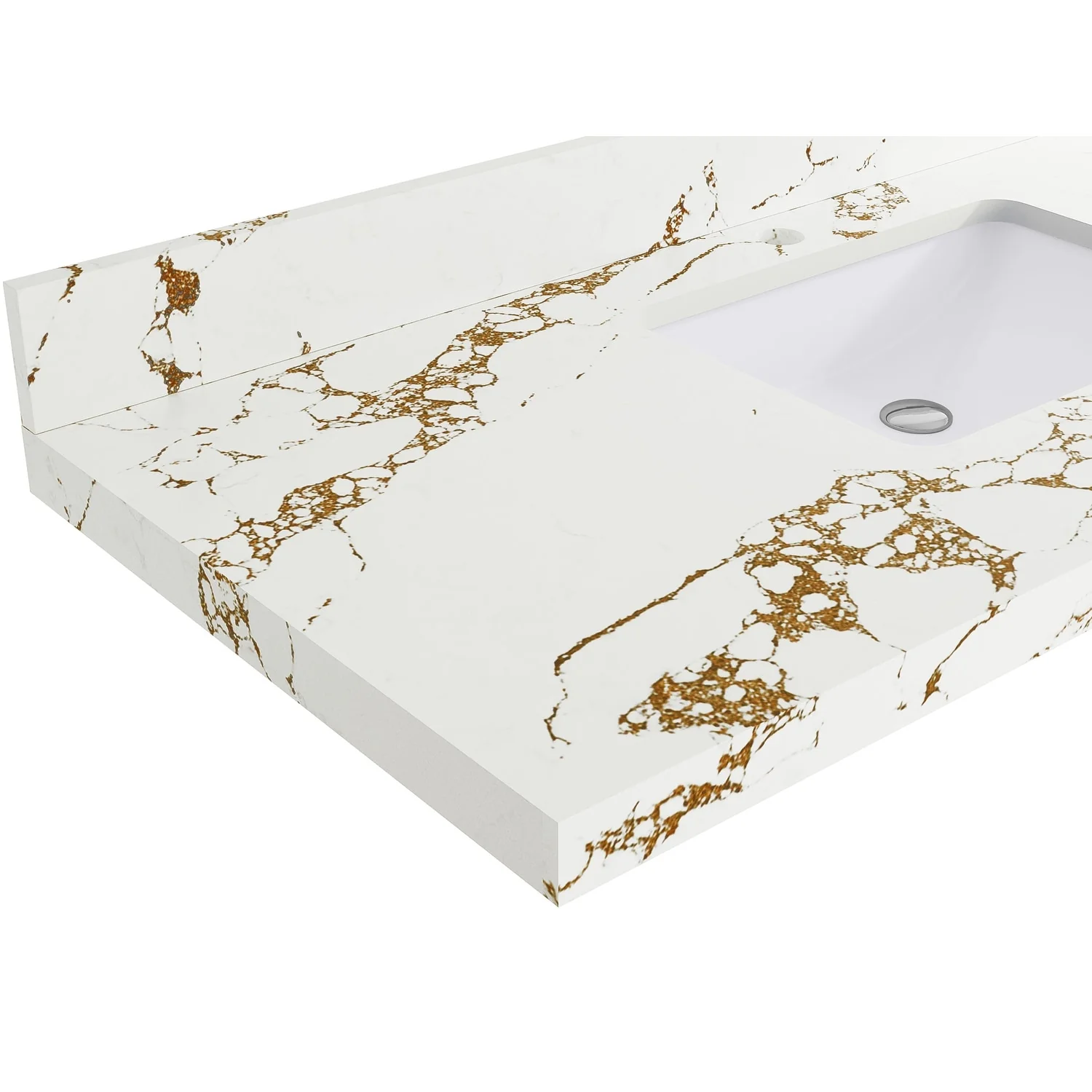 Willow Collection 30 in W x 22 in D x 36 in H Reeded Boston Single Bowl Sink Bathroom Vanity with Quartz or Marble Countertop