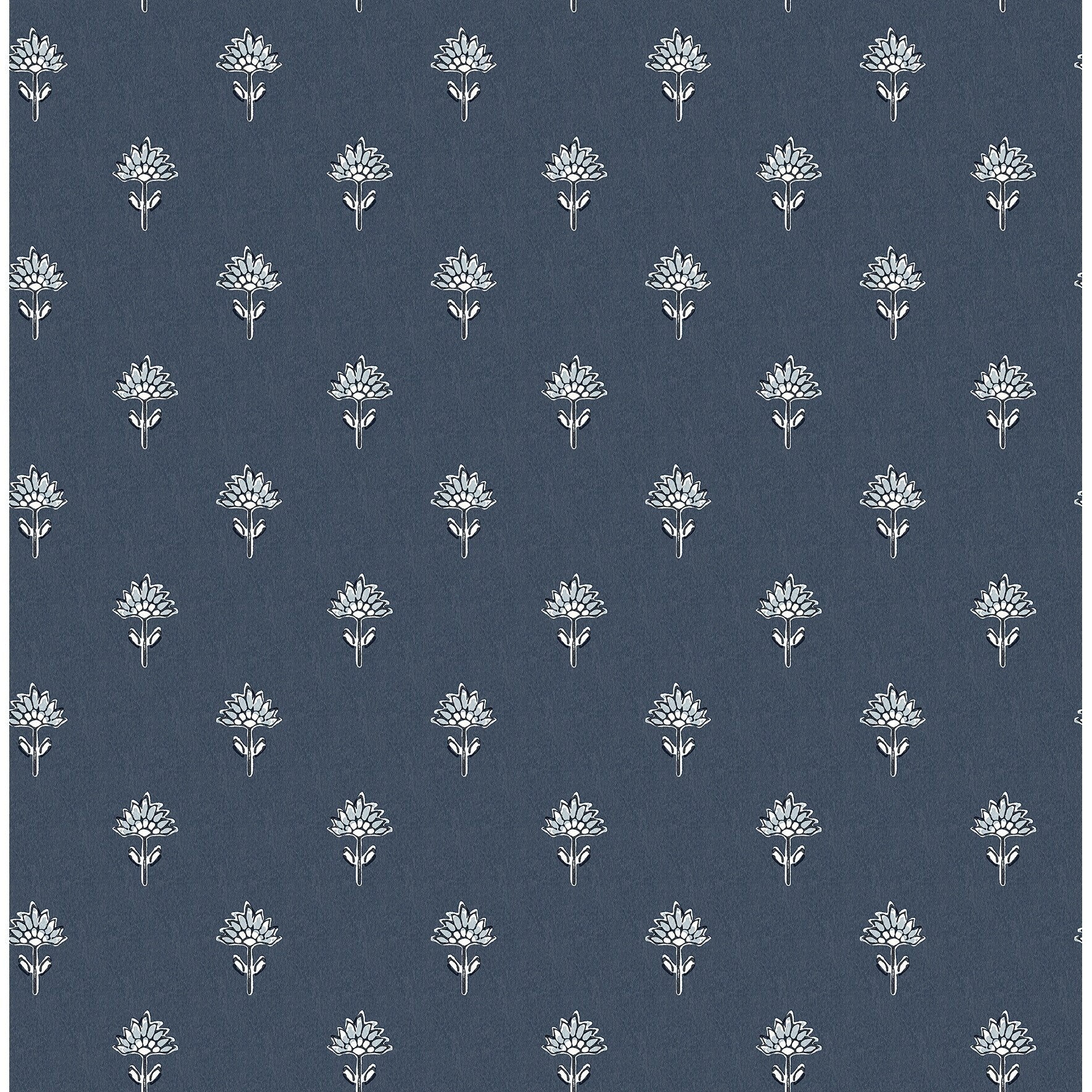Chesapeake Surdiva Indigo Floral Fan Wallpaper