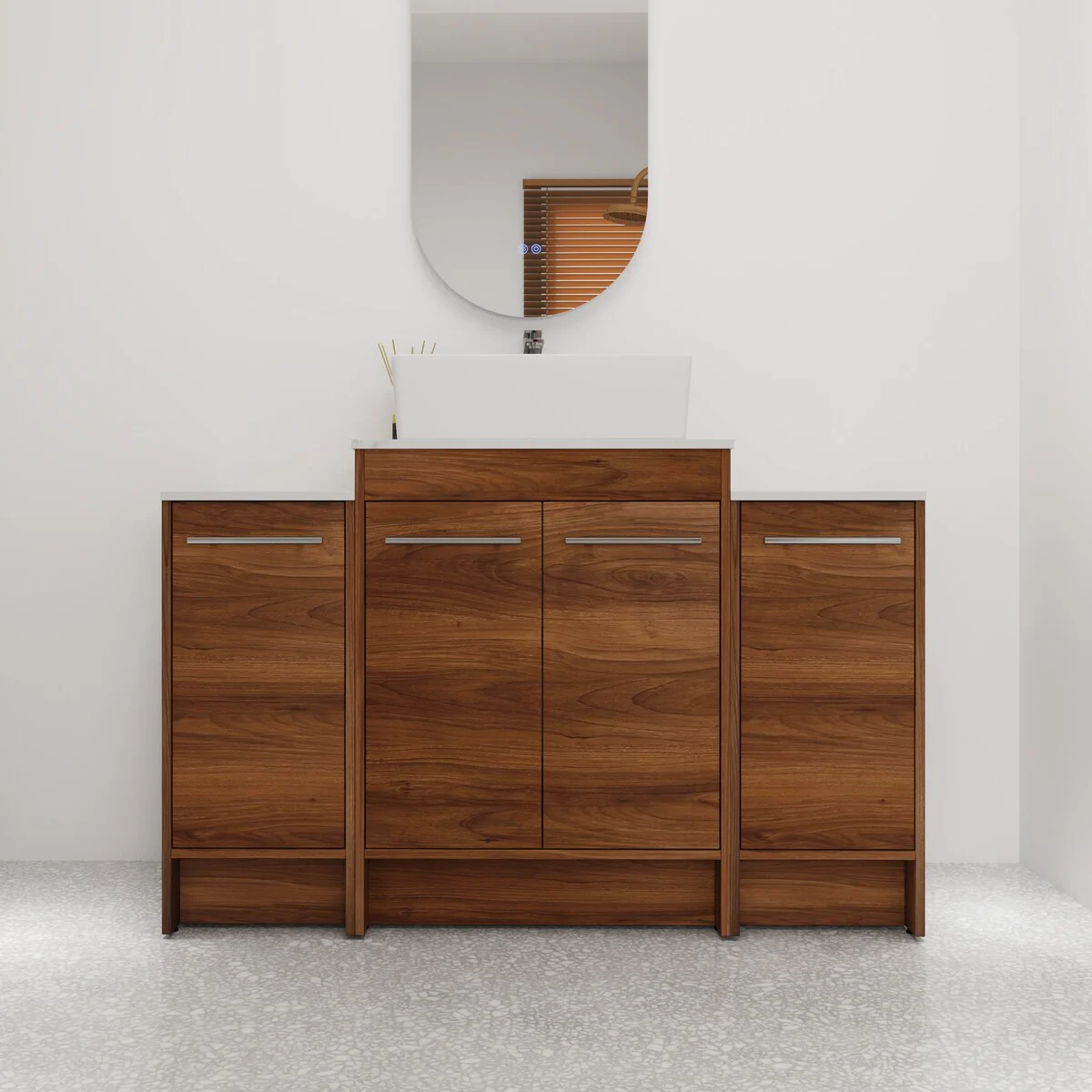 Bathroom Vanity With Sink In 24/36/48/60 Inch, Freestanding Bathroom Vanity With Soft Close Door