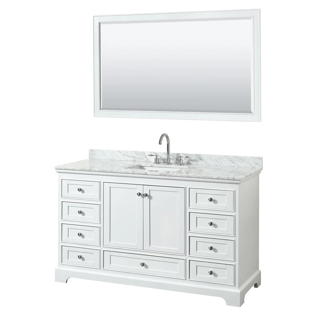 Deborah 60-inch Single Bathroom Vanity, 58-inch Mirror