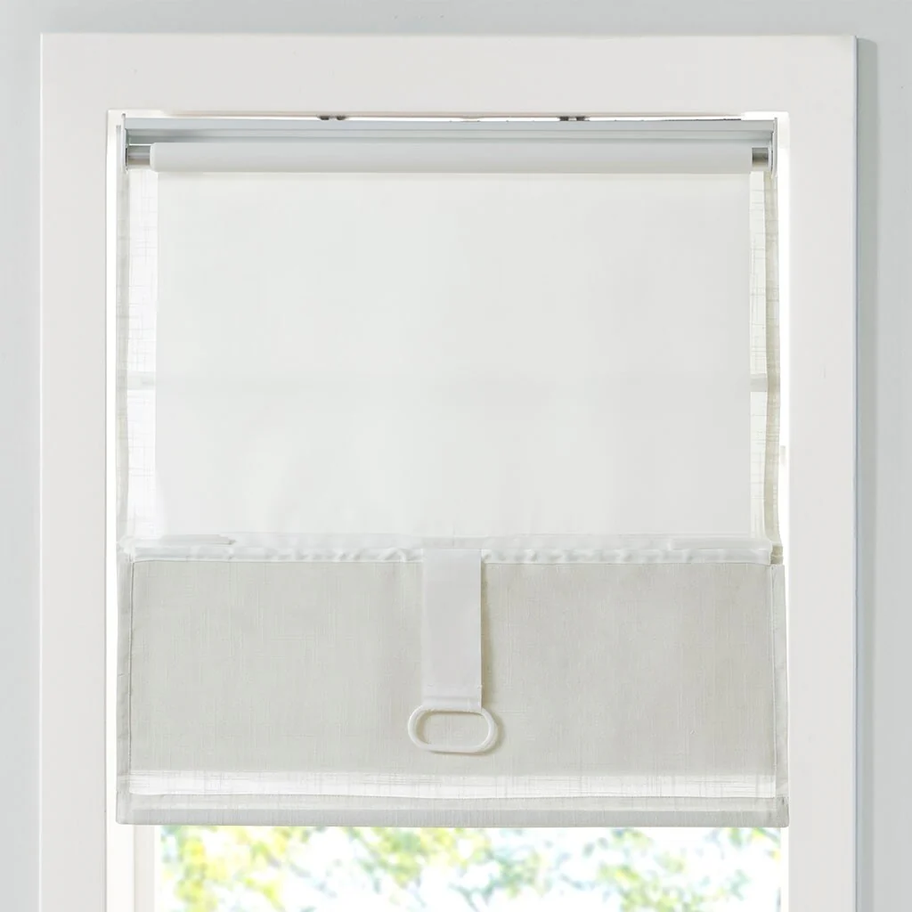Linen Blend Light Filtering Window Cordless Roman Shade