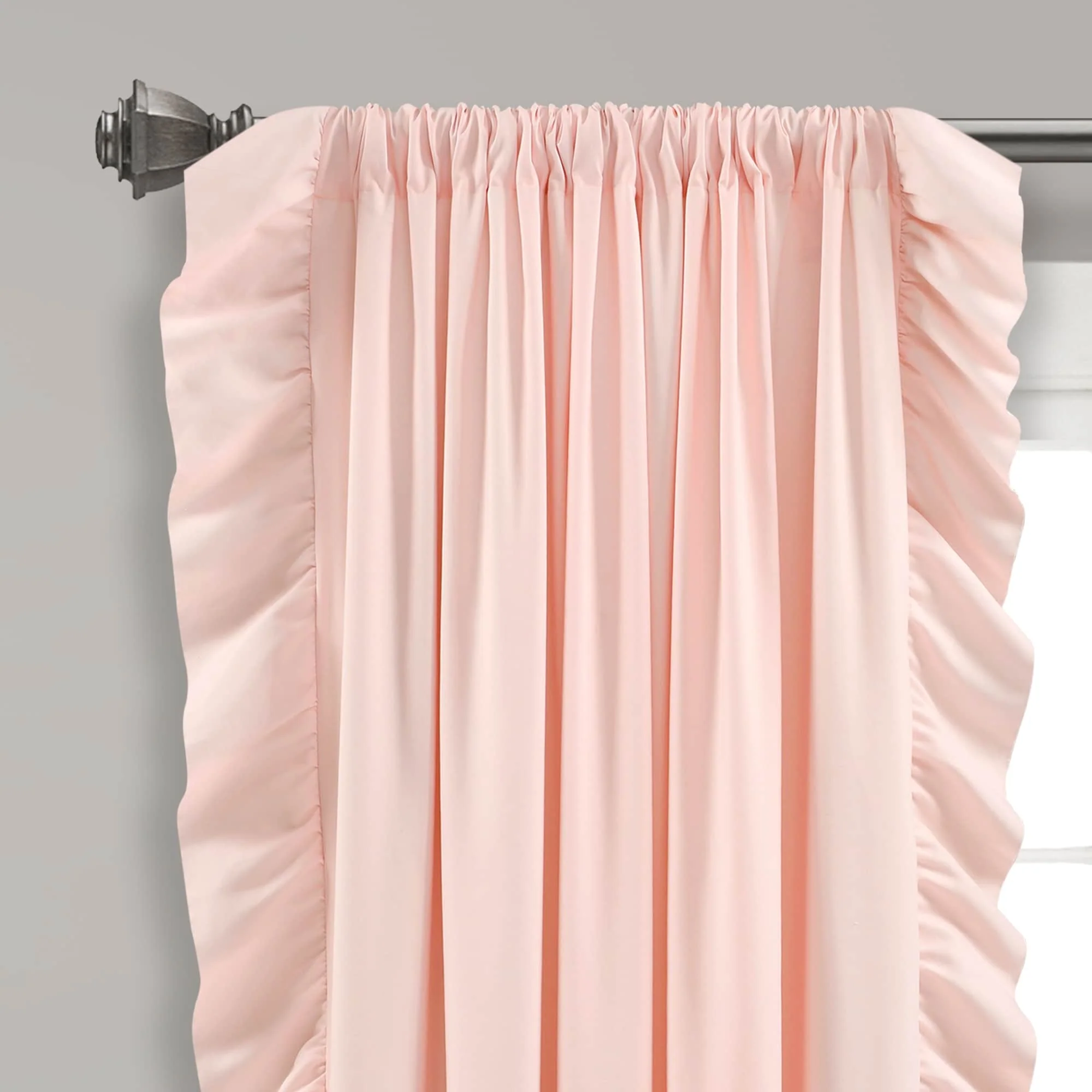 The Gray Barn Gila Ruffled Edge Curtain Panel Pair