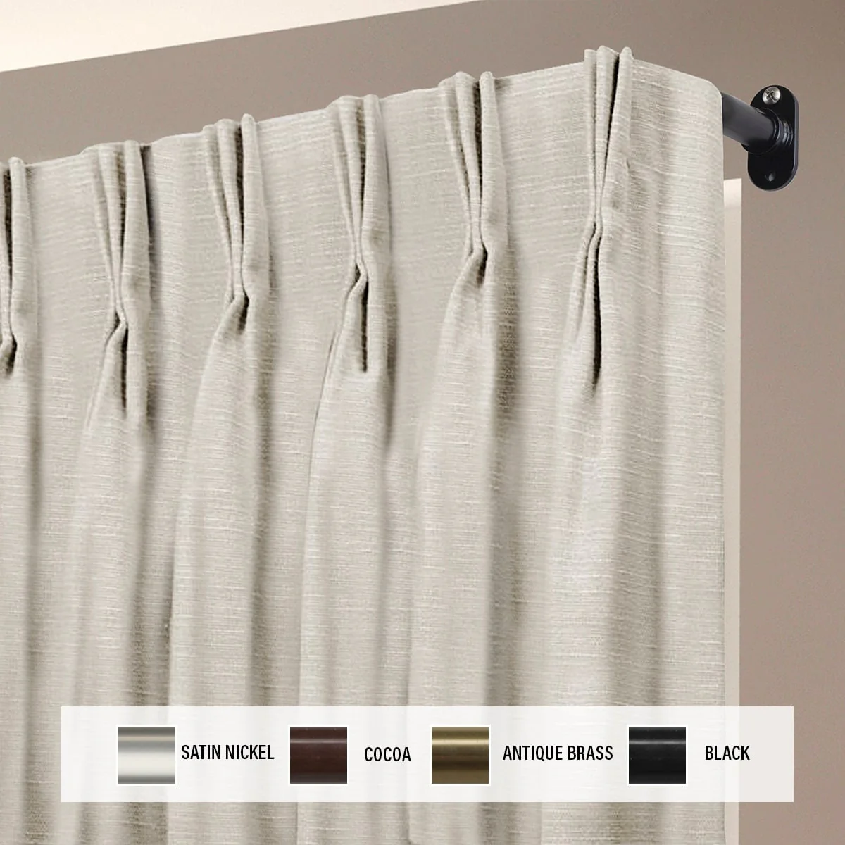 InStyleDesign 5/8 inch Blackout Bay Curtain Rod 20