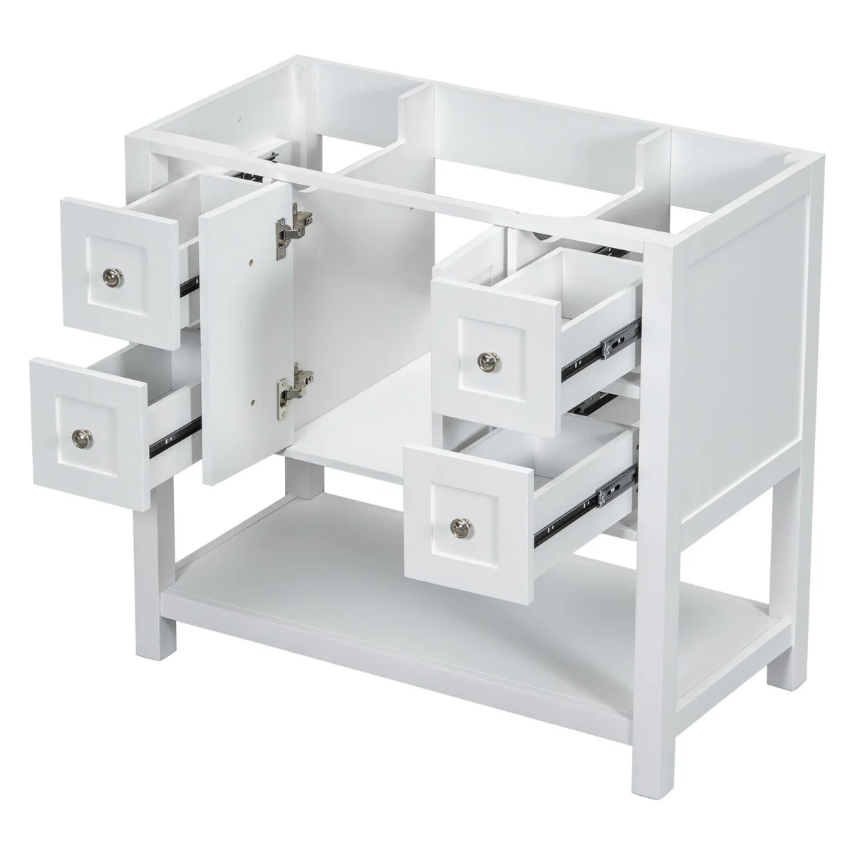 Free Standing Vanity with Solid Wood Frame