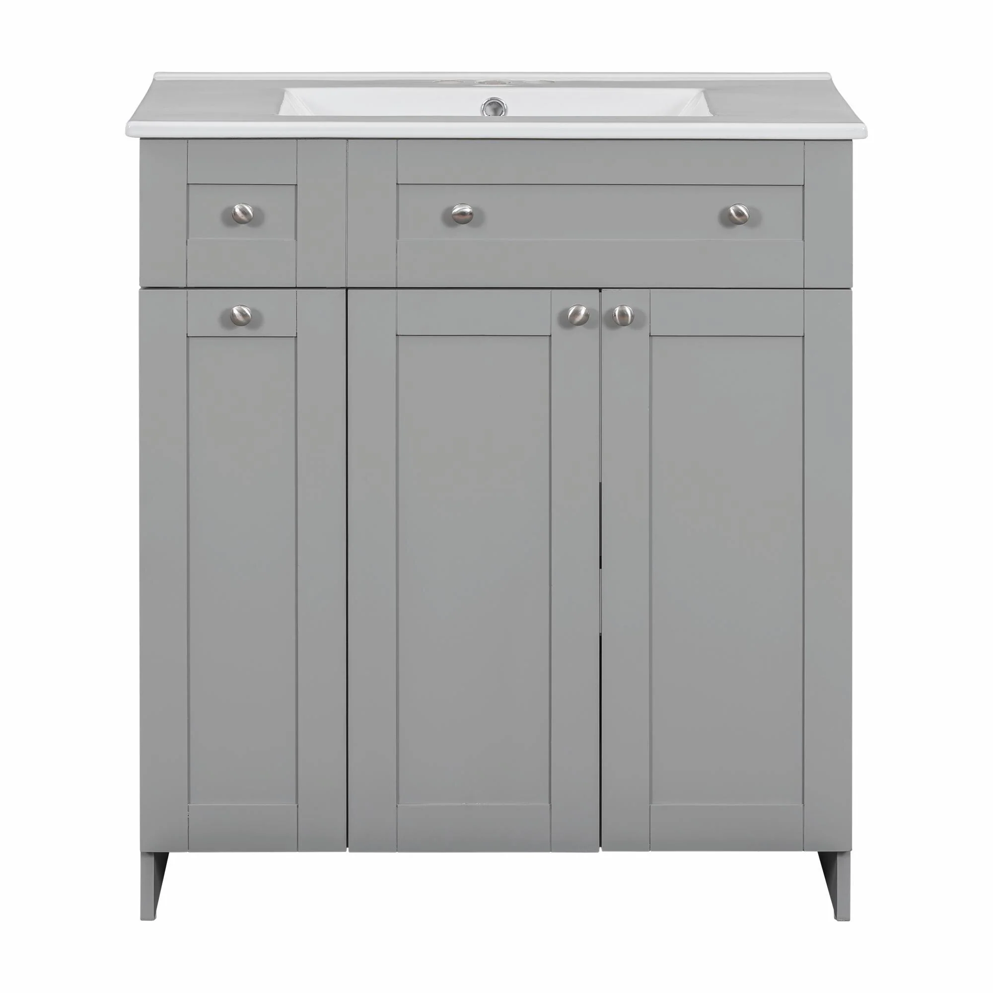 30-Inch Bathroom Vanity with Ceramic Sink Combo