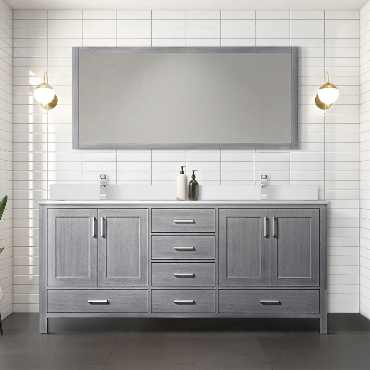 Jacques 72 in. W x 22 in. D White Bath Vanity and Cultured Marble Top