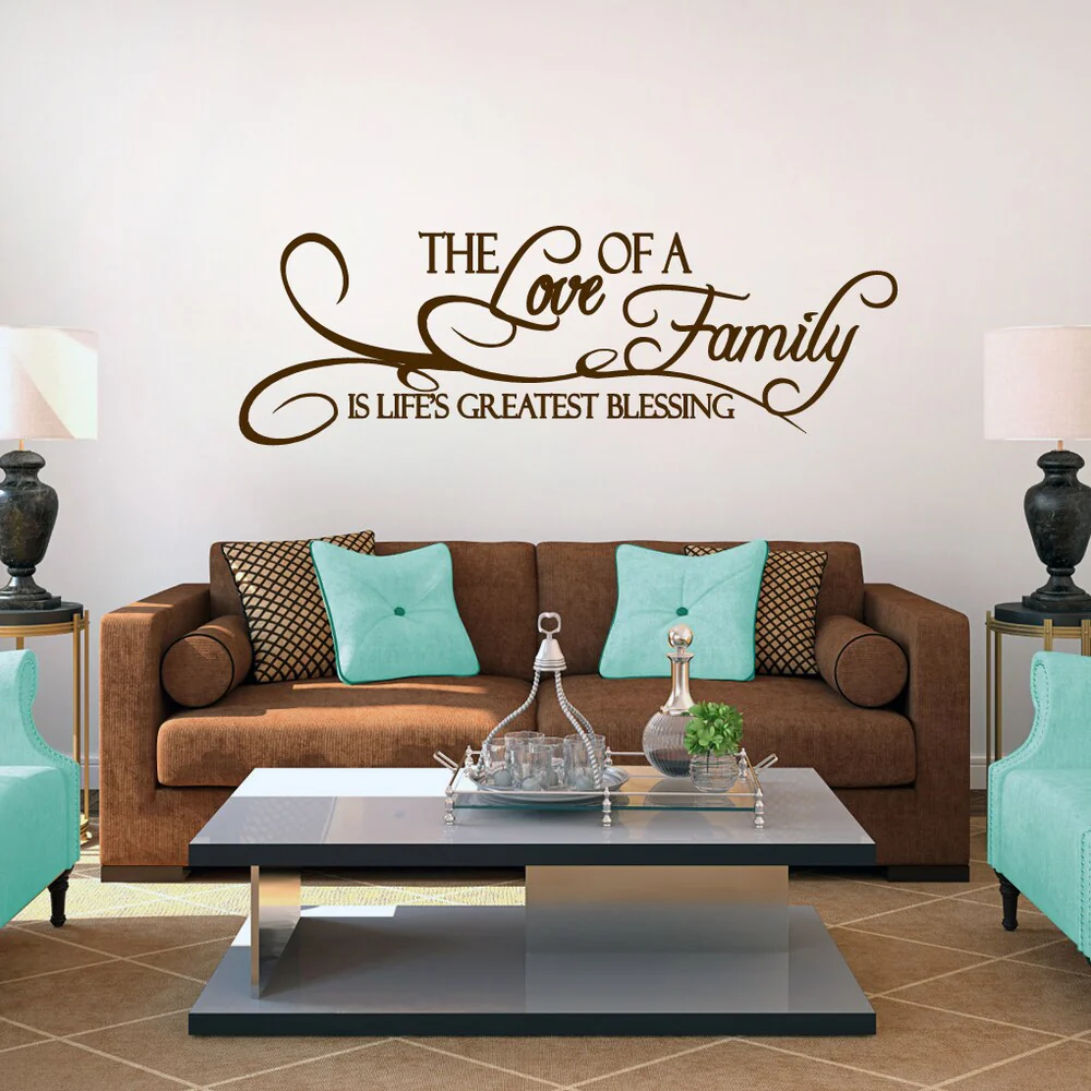 The Love of a Family is Life's Greatest Blessing Wall Decal(60''x20'')