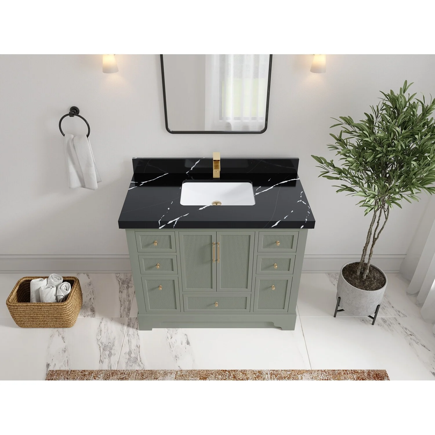 Willow Collections 42 in. W x 22 in. D Alys Single Sink Bathroom Vanity with Countertop