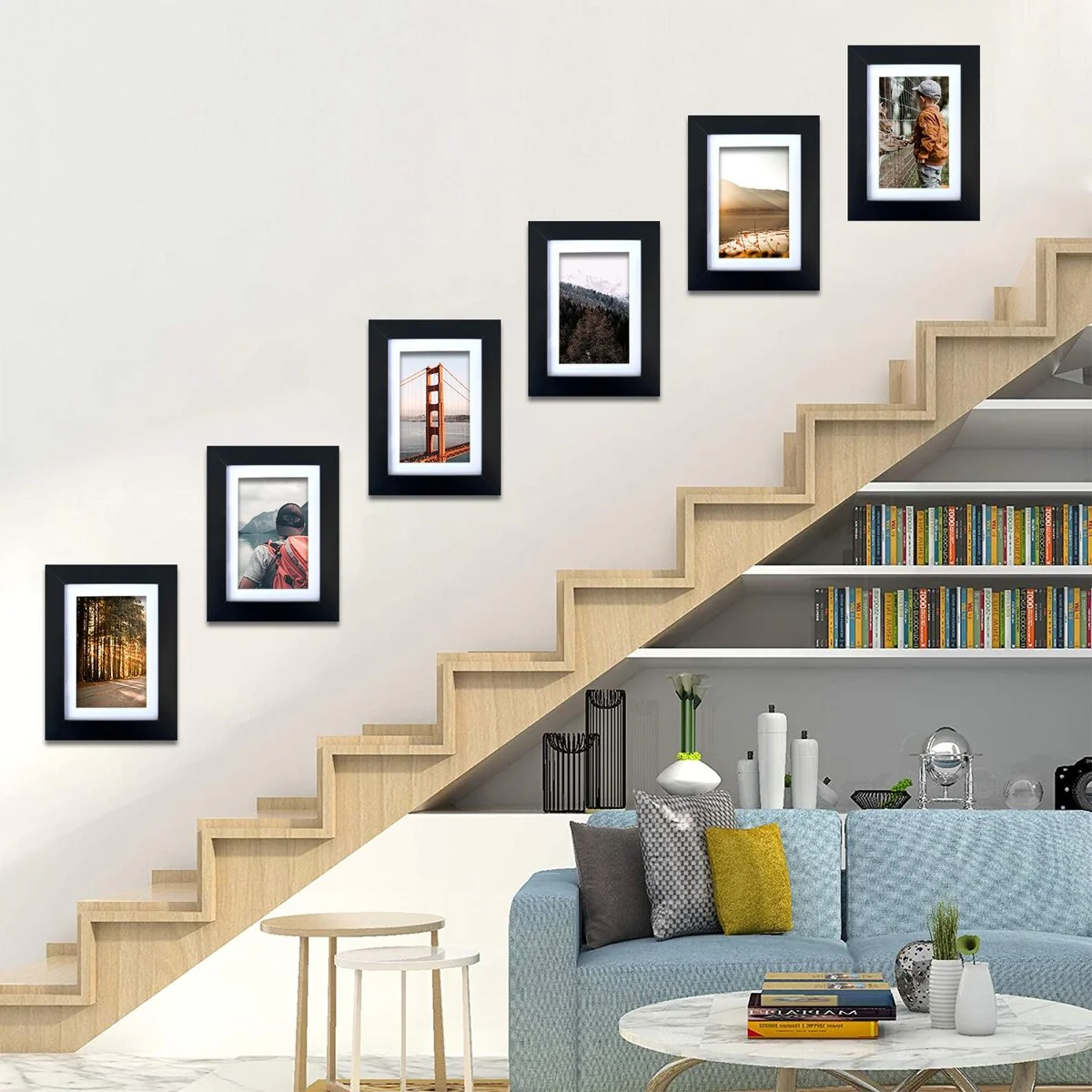 US Pride Furniture 5x7 Inch Wood Picture Frame - Set of 6 (Set of 6)