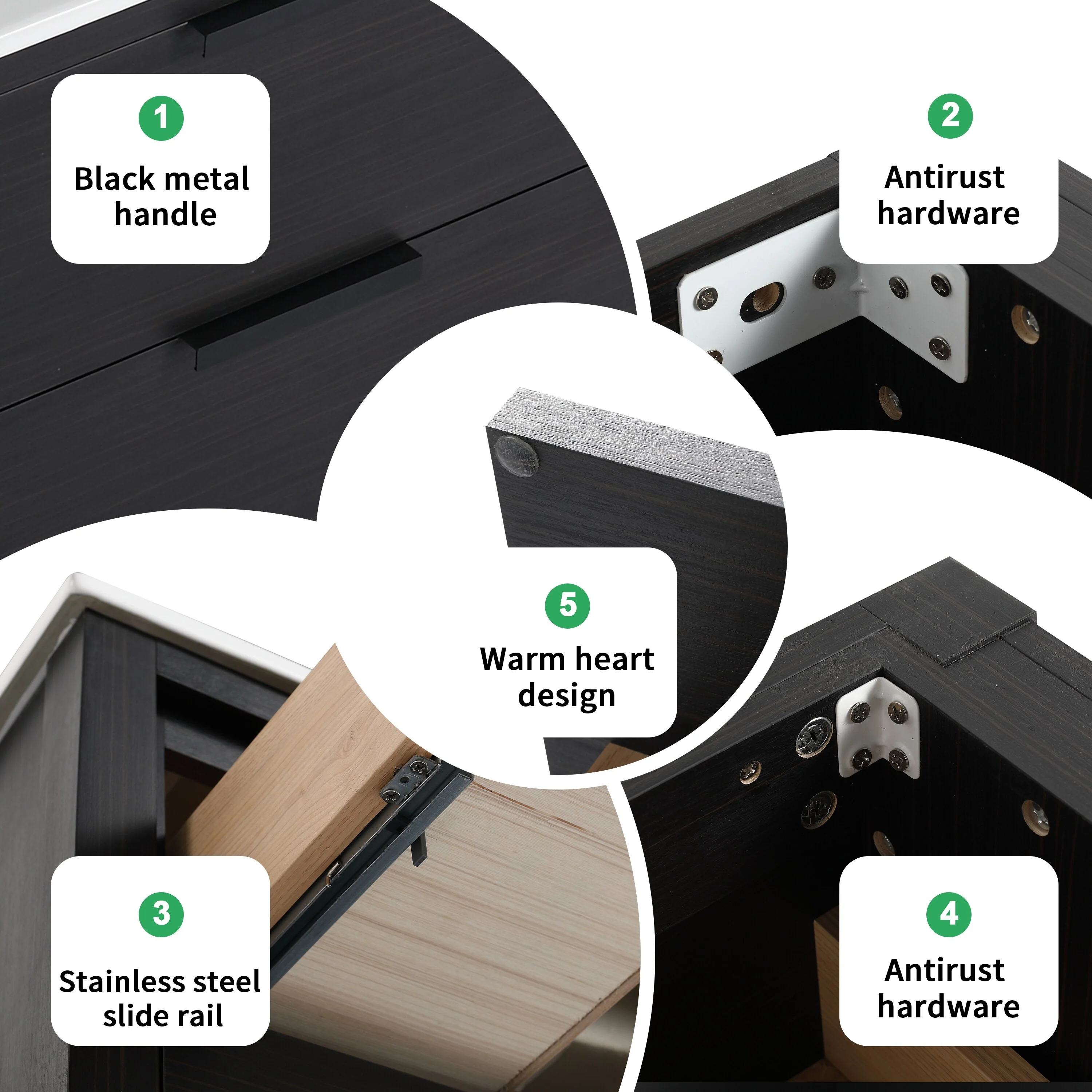 BNK 30/36 Inch Bathroom Vanity With Single Sink,Modern Bathroom Vanities With Soft Close Drawer And Shelf